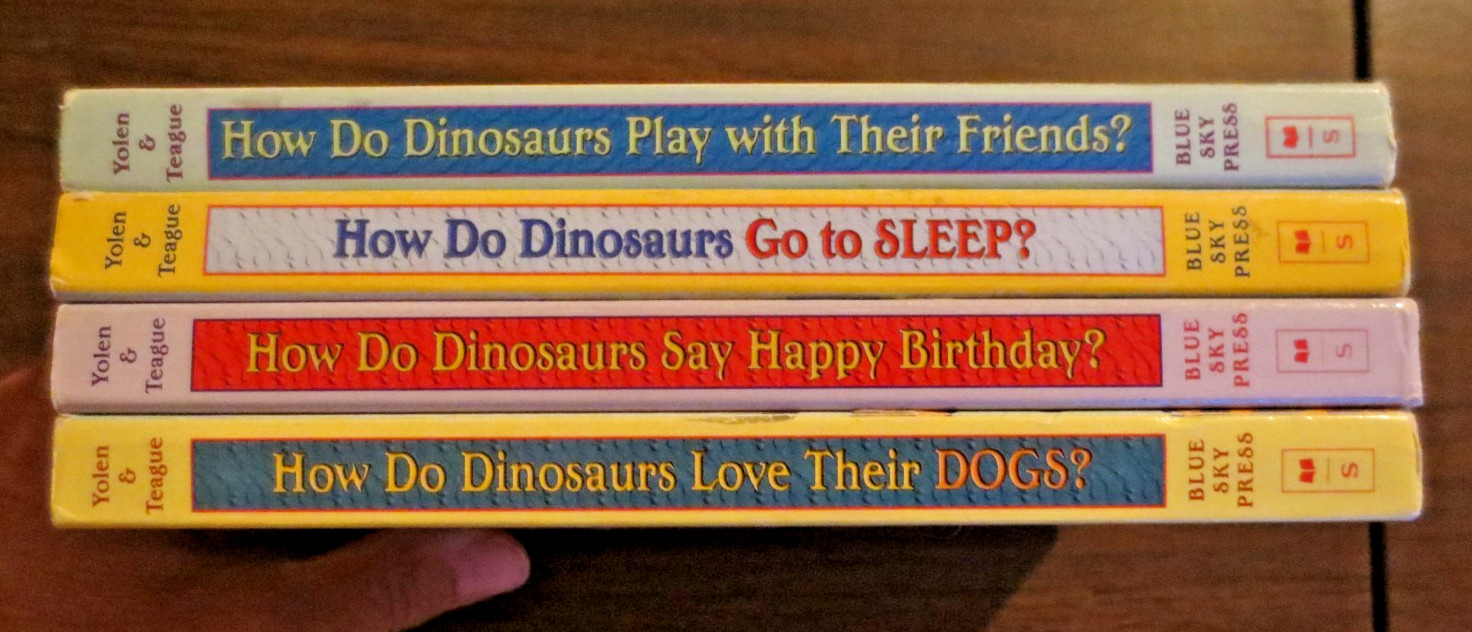 HOW DO DINOSAURS… – By Jane Yolen Lot of 4 KIDS BOARD BOOKS
