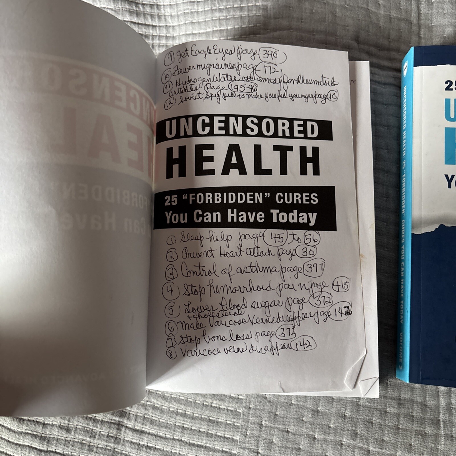 Uncensored Health 25 “Forbidden” Cures You Can Have Today Paperback Volume 1 & 2