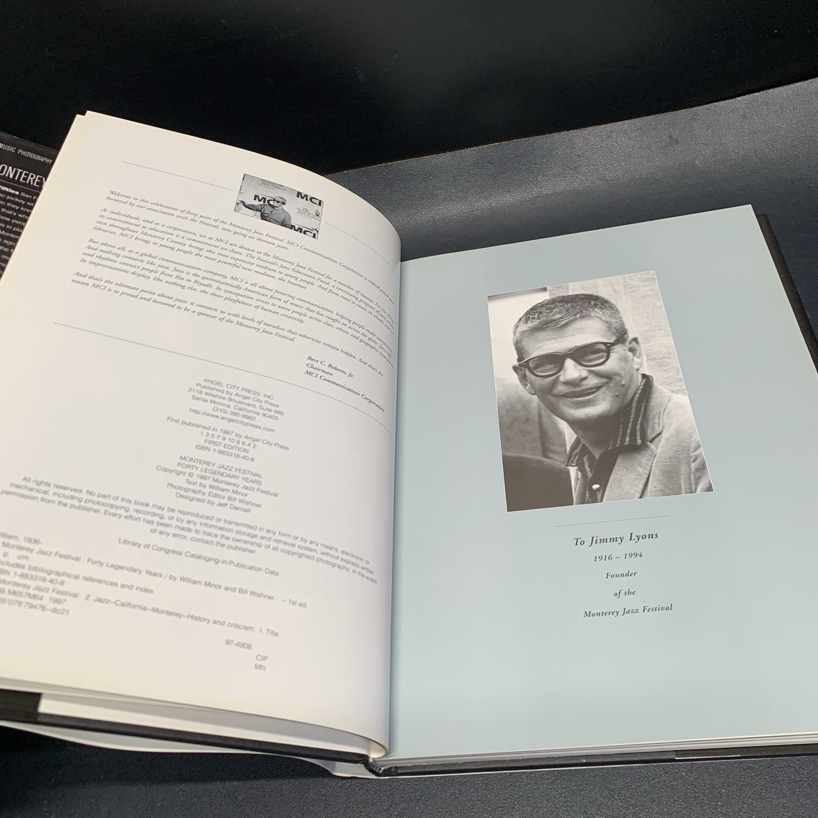 Monterey Jazz Festival: Forty Legendary Years by Minor First Edition Hardcover.