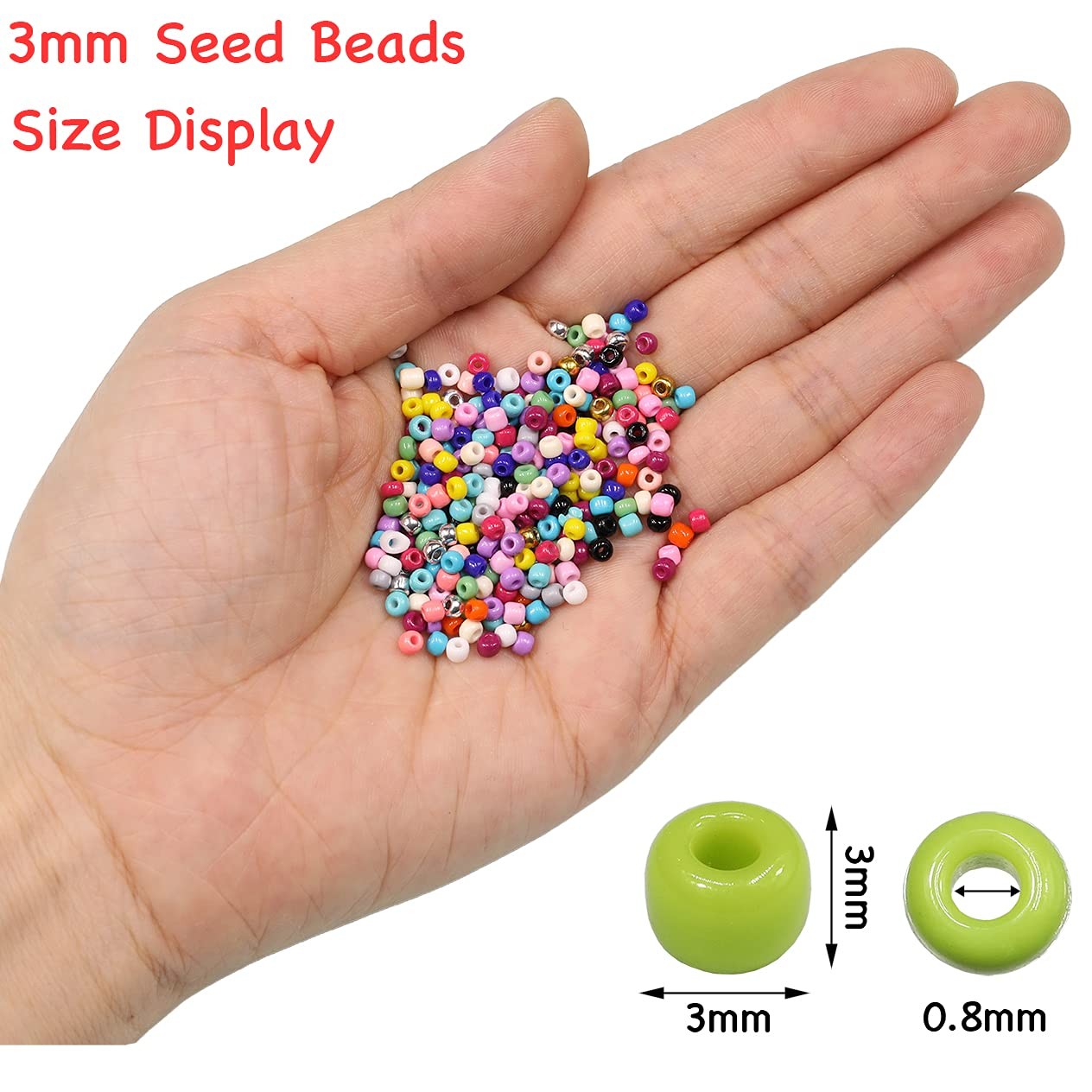 Bala&Fillic Opaque Coffee Color 3mm Seed Beads About 3600pcs/100Grams in Bag, 8/