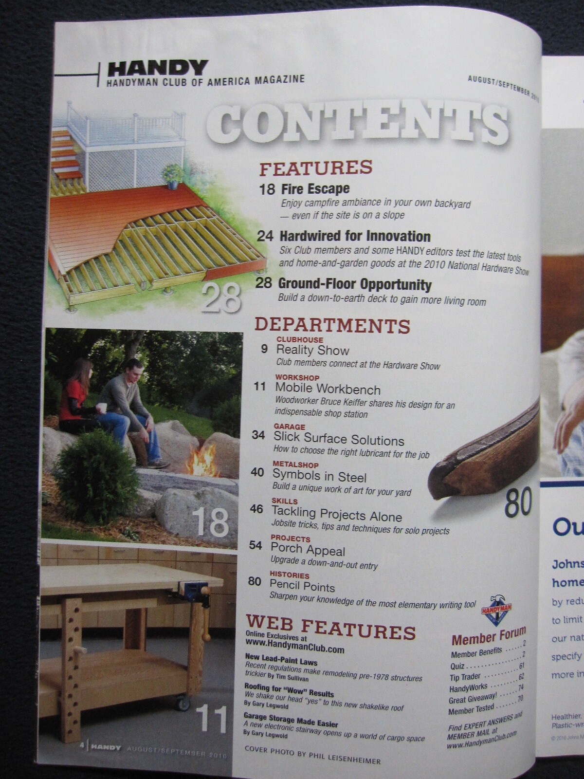 HANDY Handyman Club of America Magazine Fire Pit (August/September 2010 Issue)