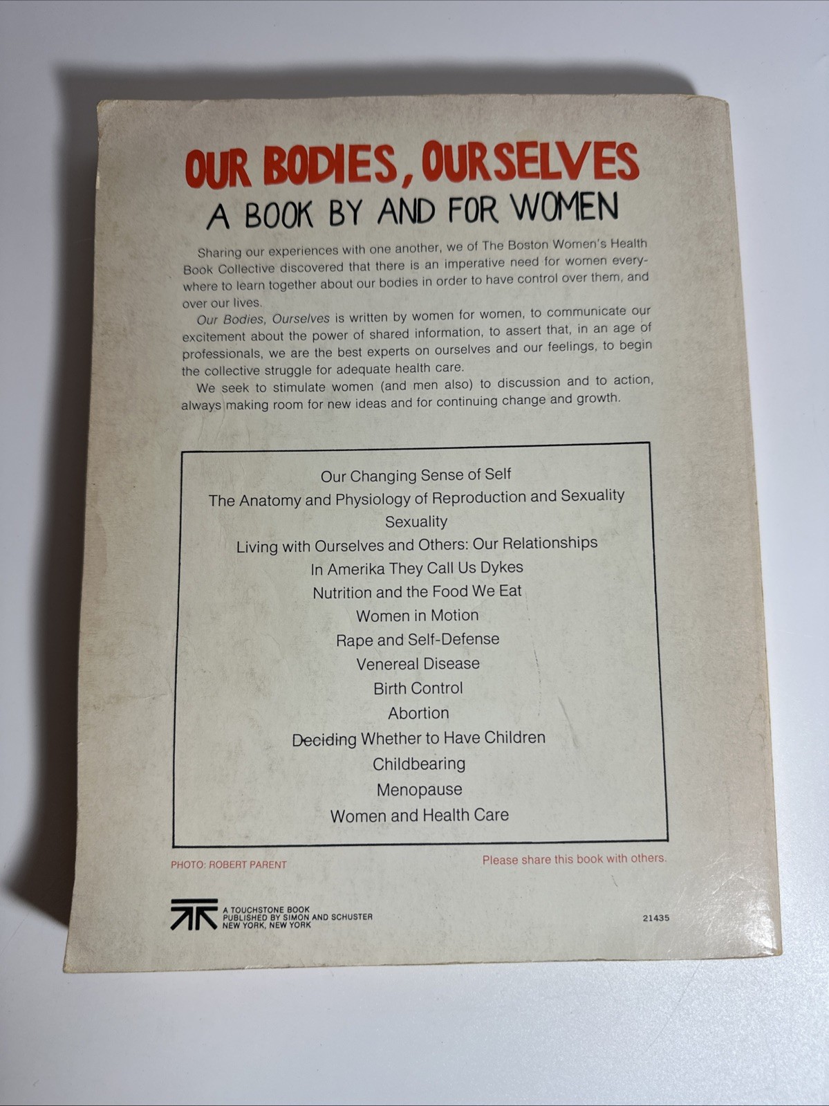 Our Bodies, Ourselves: A Book by and for Women Boston Women’s Health Book Collec