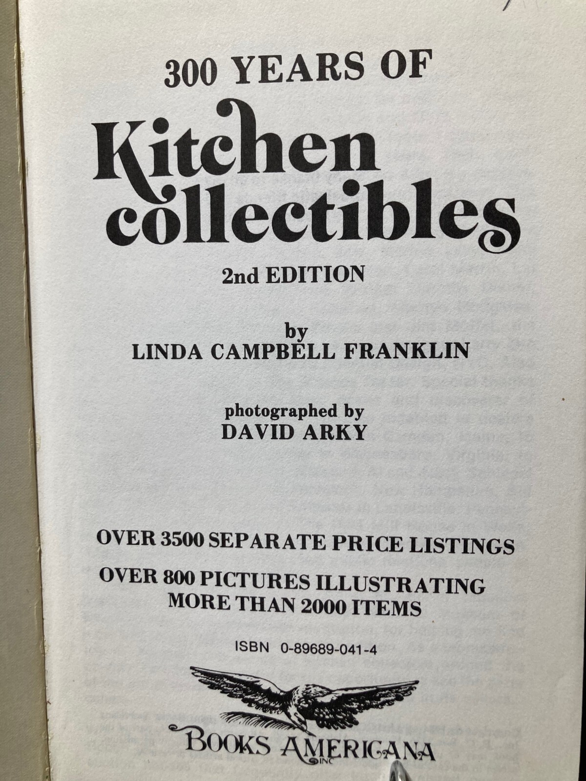 300 years of Kitchen Collectibles 1984 by Linda Campbell Franklin Second Edition