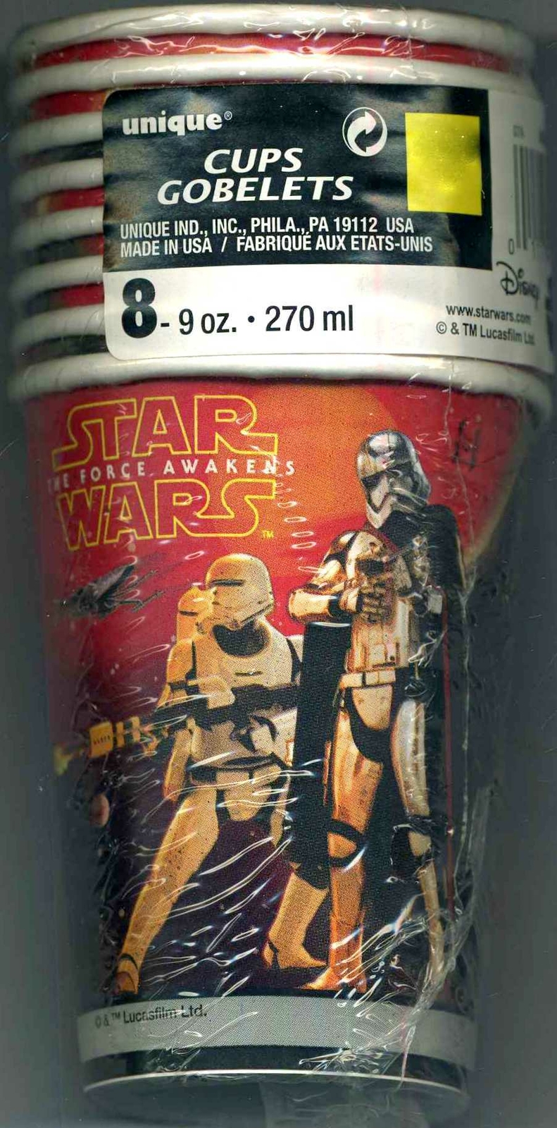 Star Wars Episode 7 The Force Awakens 9 oz. Party Cups, 8-Count