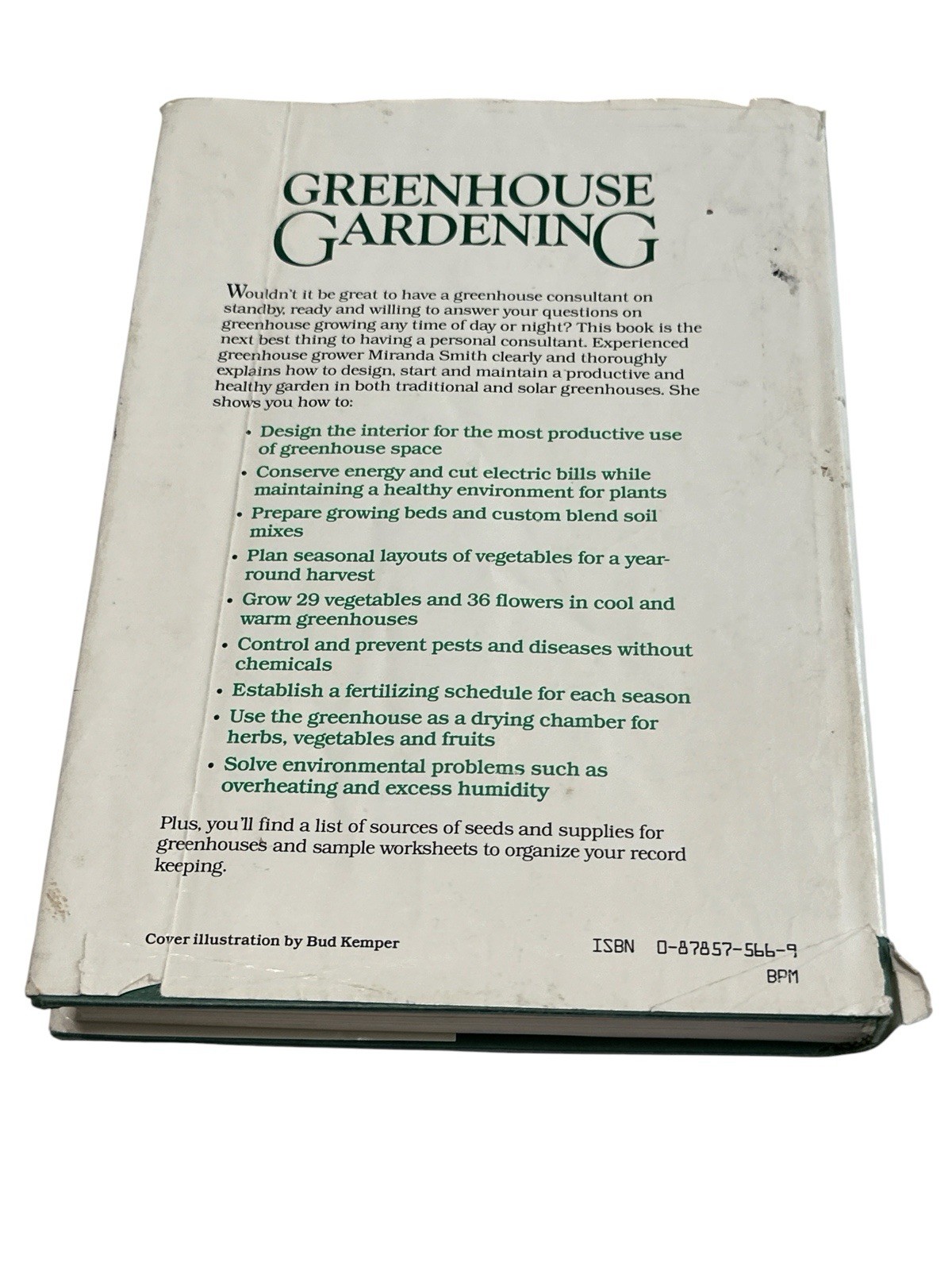Greenhouse Gardening Hardcover Miranda Smith