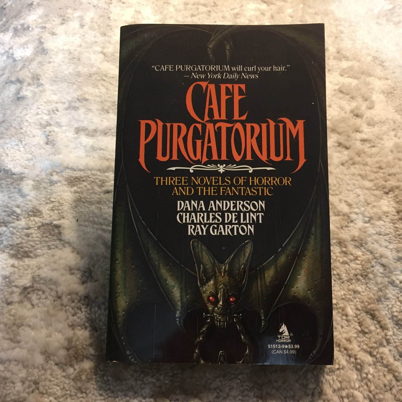 Cafe Purgatorium Dana Anderson 1993 TOR Dark Fantasy Horror Paperback Book
