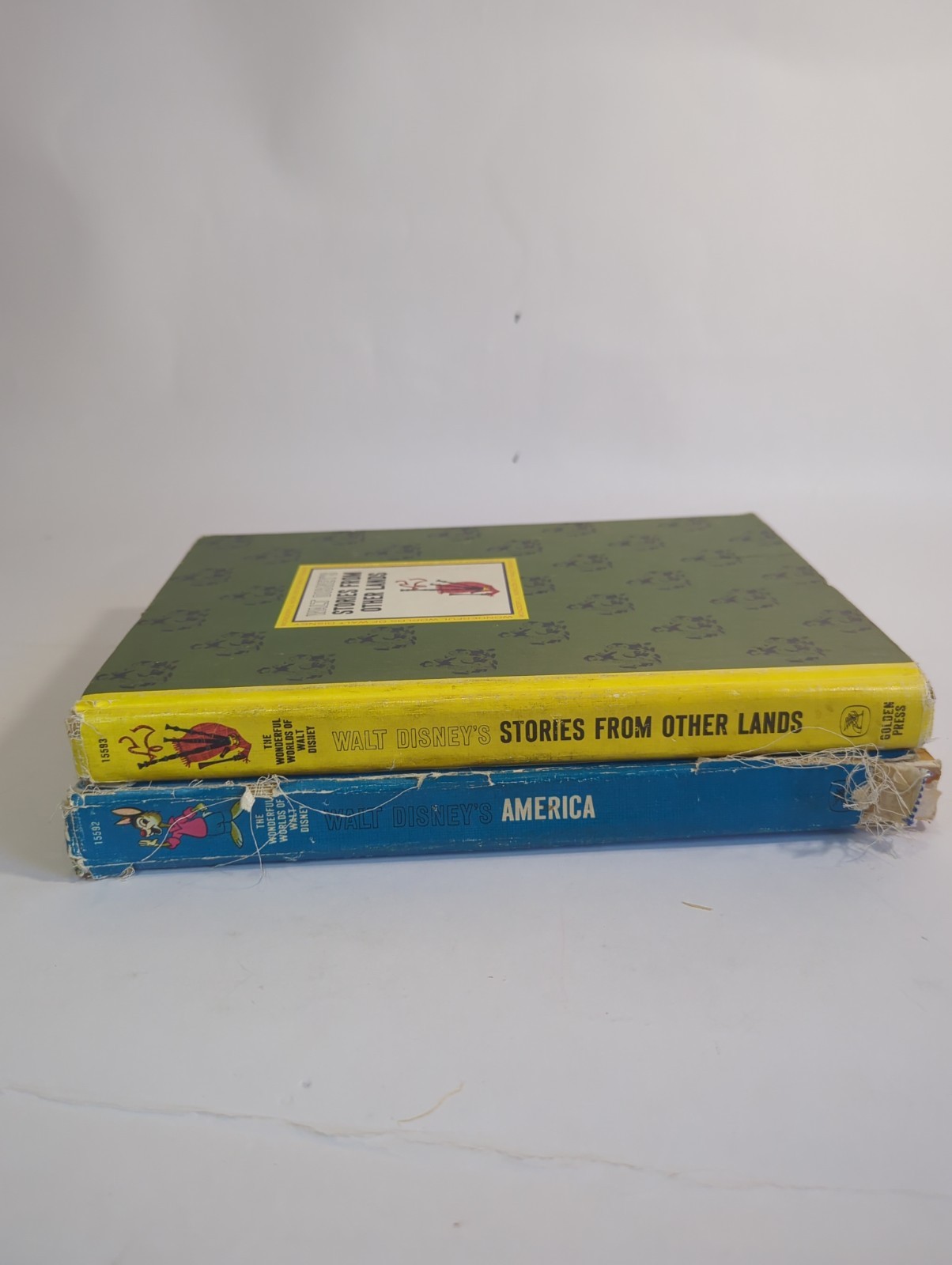 Lot Of 2 1965 Vintage The Wonderful Worlds of Walt Disney Golden Press