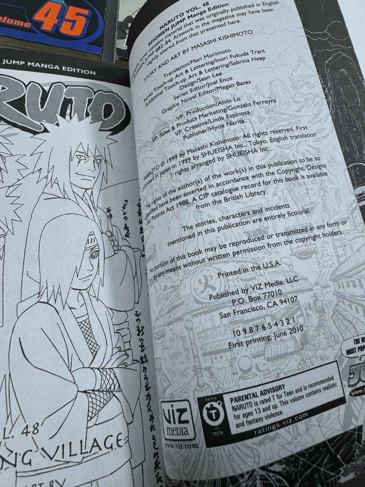 Naruto Manga Masashi Kishimoto English Lot 29-34 38-46 48 Viz Media Bookmarks