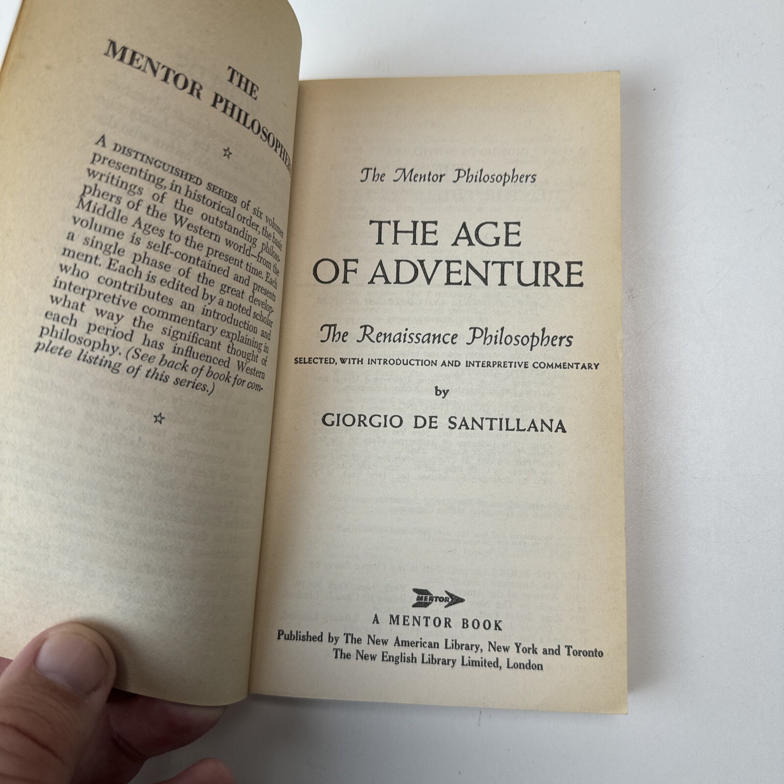 The Renaissance Philosophers: The Age of Adventure [Mentor Philosophers · 1956]