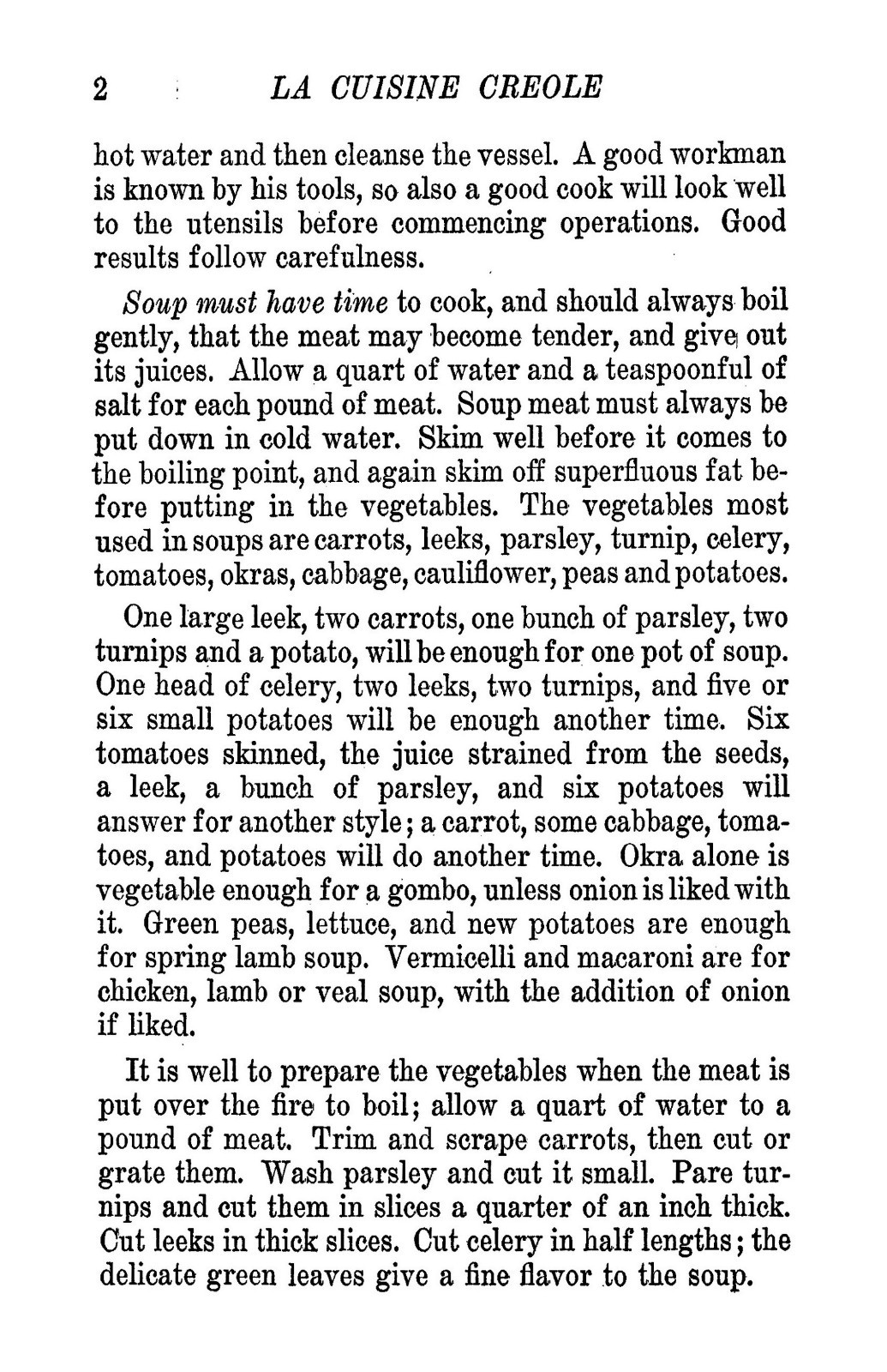 1885 LA Cuisine Creole Vintage Cook Book 271 Pages