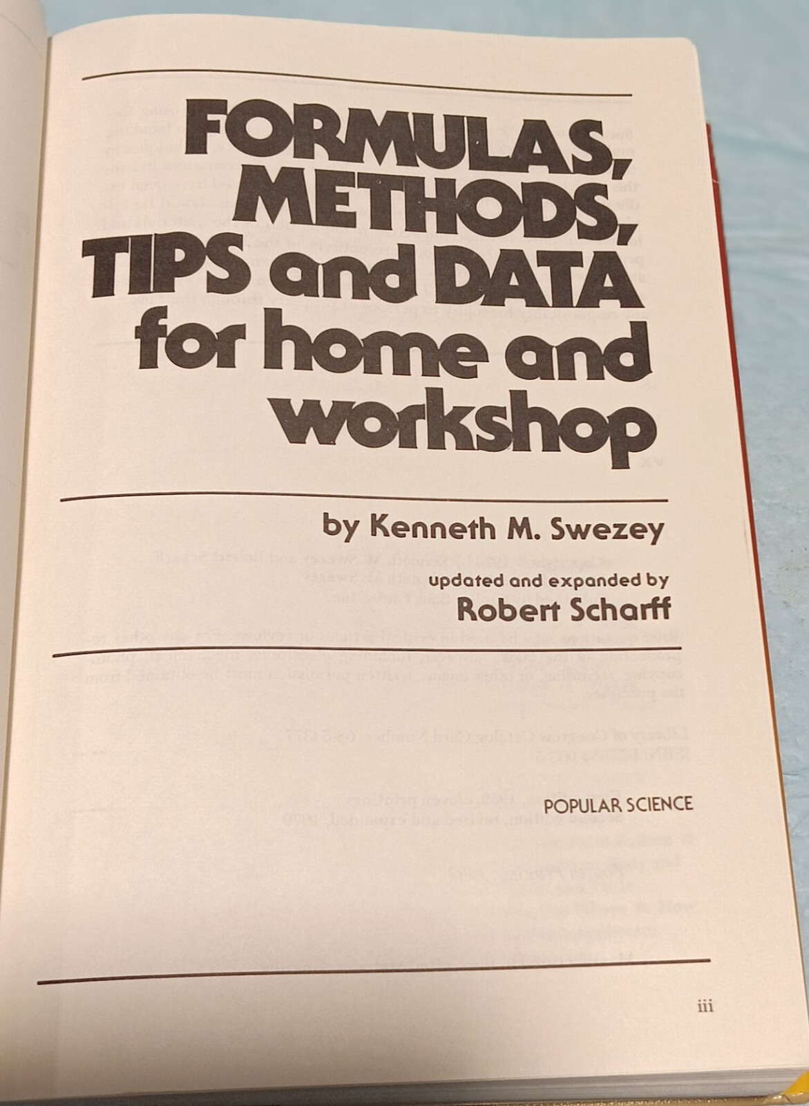 Formulas Methods Tips & Data for Home and Workshop HC Robert Scharff 1979