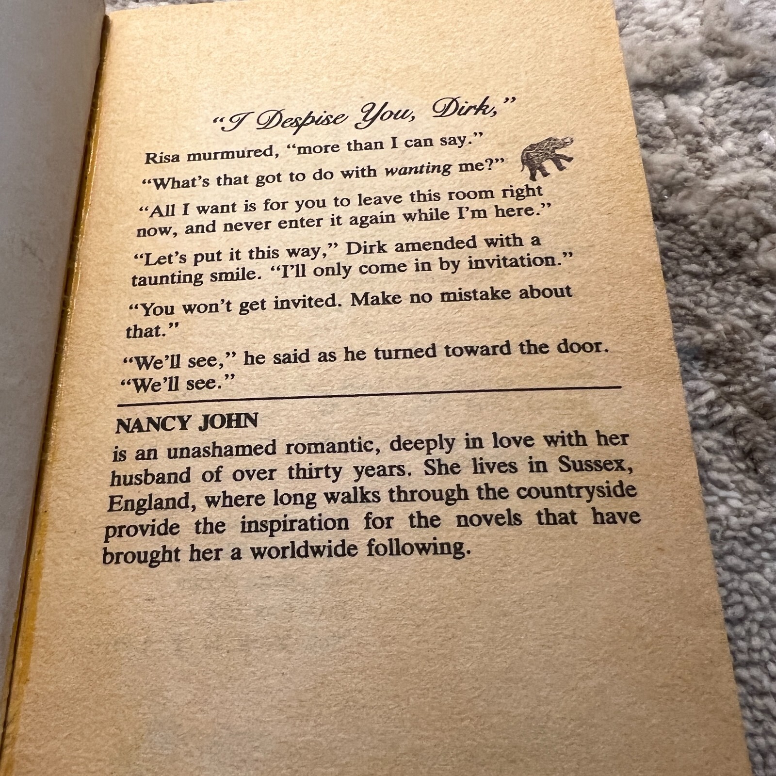 Web Of Passion Romance Paperback Book by Nancy John from Silhouette 1982