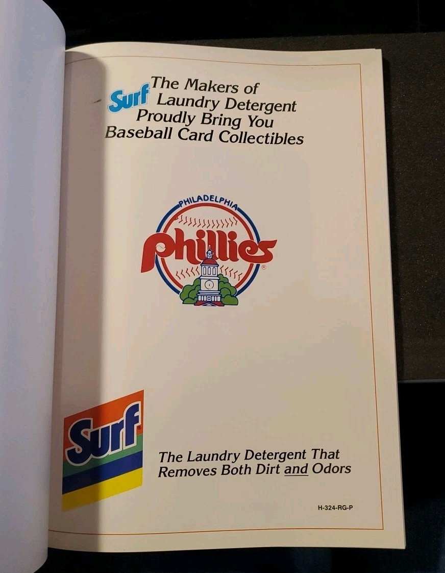 SURF LAUNDRY DETERGENT PHILADELPHIA PHILLIES TOPPS BASEBALL CARD COLLECTOR BOOK