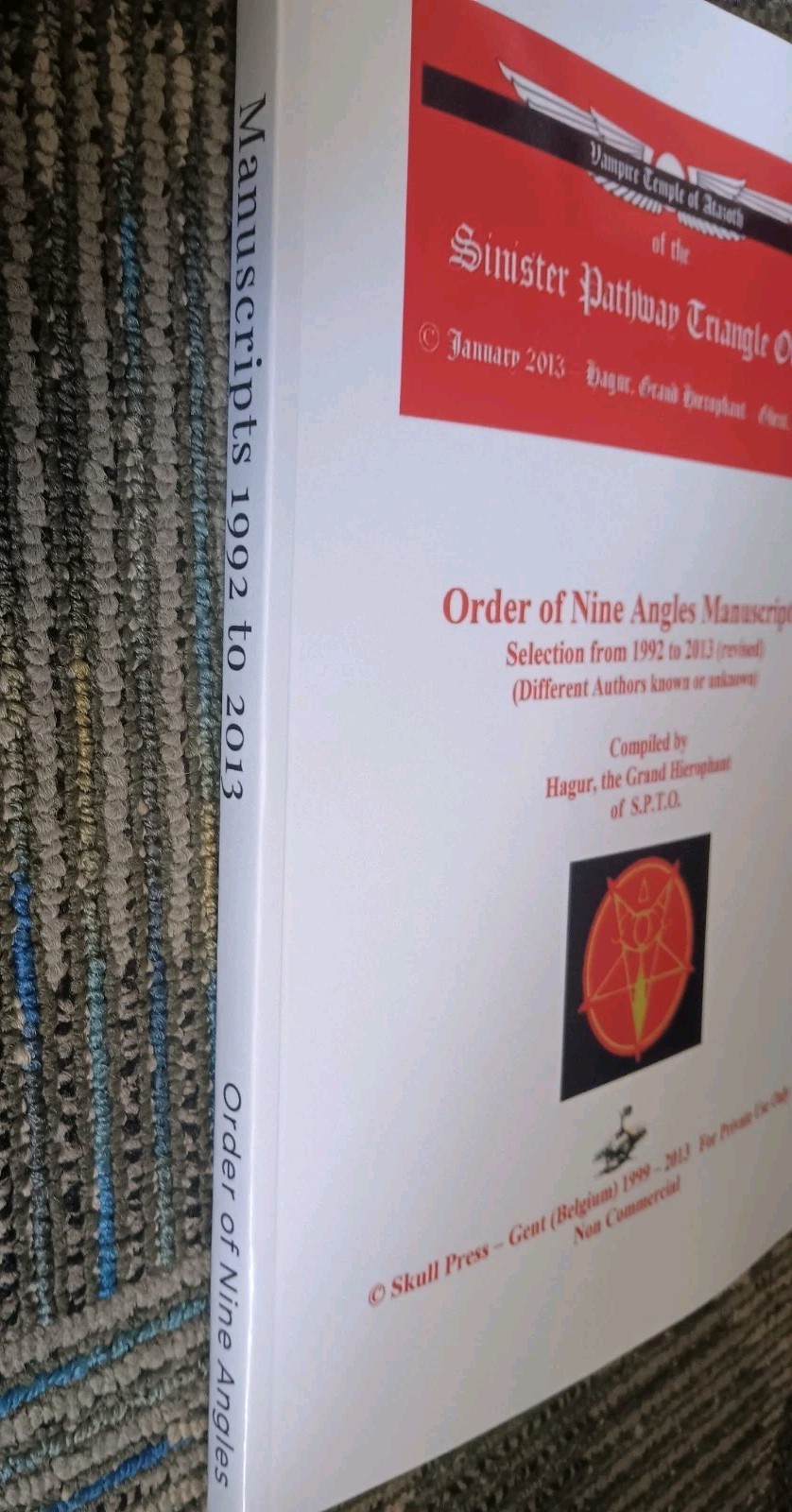 Magister Hagur: Manuscripts 1992-2013 O9a Occult order of nine angles Satanism