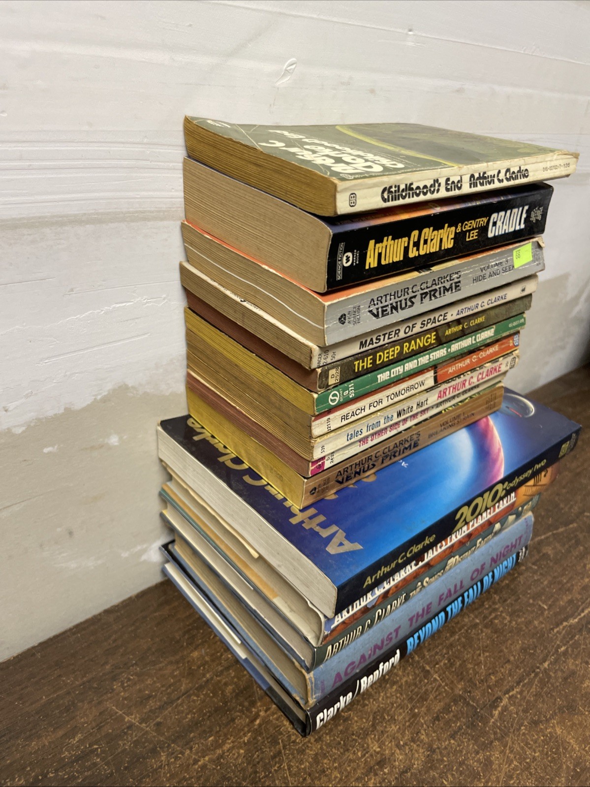 Arthur C. Clarke Lot of 15 Vintage Science Fiction PB HC Books Collection