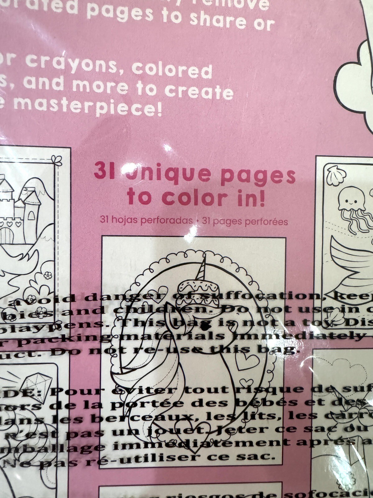 OOLY Enchanting Unicorn Coloring Book 31 Perforated Pages Kids New Sealed