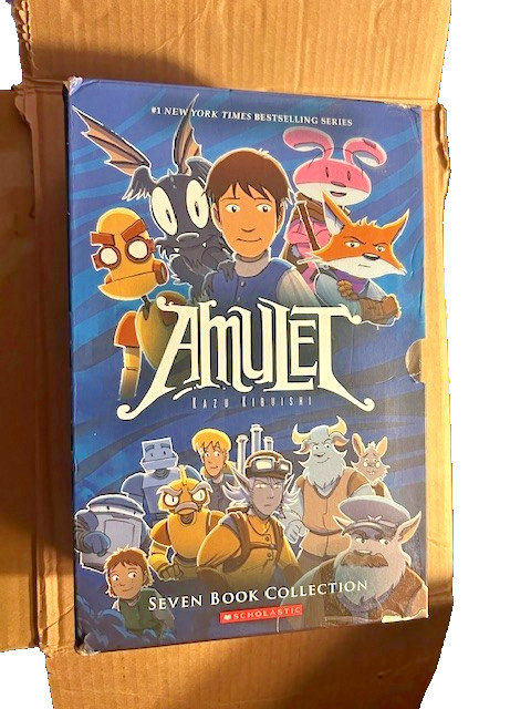 Amulet Box Set Books #1-7 Kazu Kibuishi Collection Graphix Scholastic