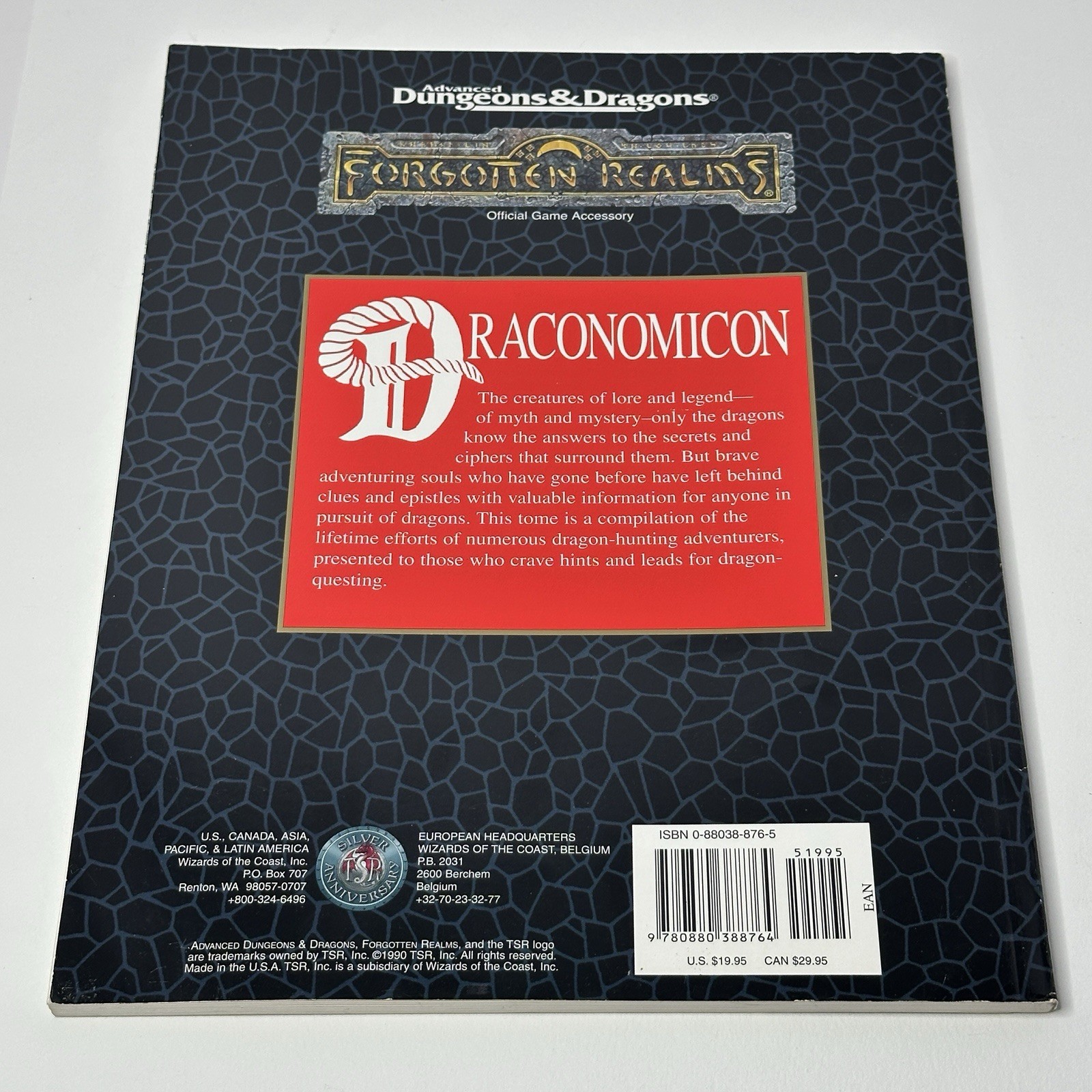 Draconomicon – (Advanced Dungeons & Dragons) 2nd Edition, Forgotten Realms- TSR
