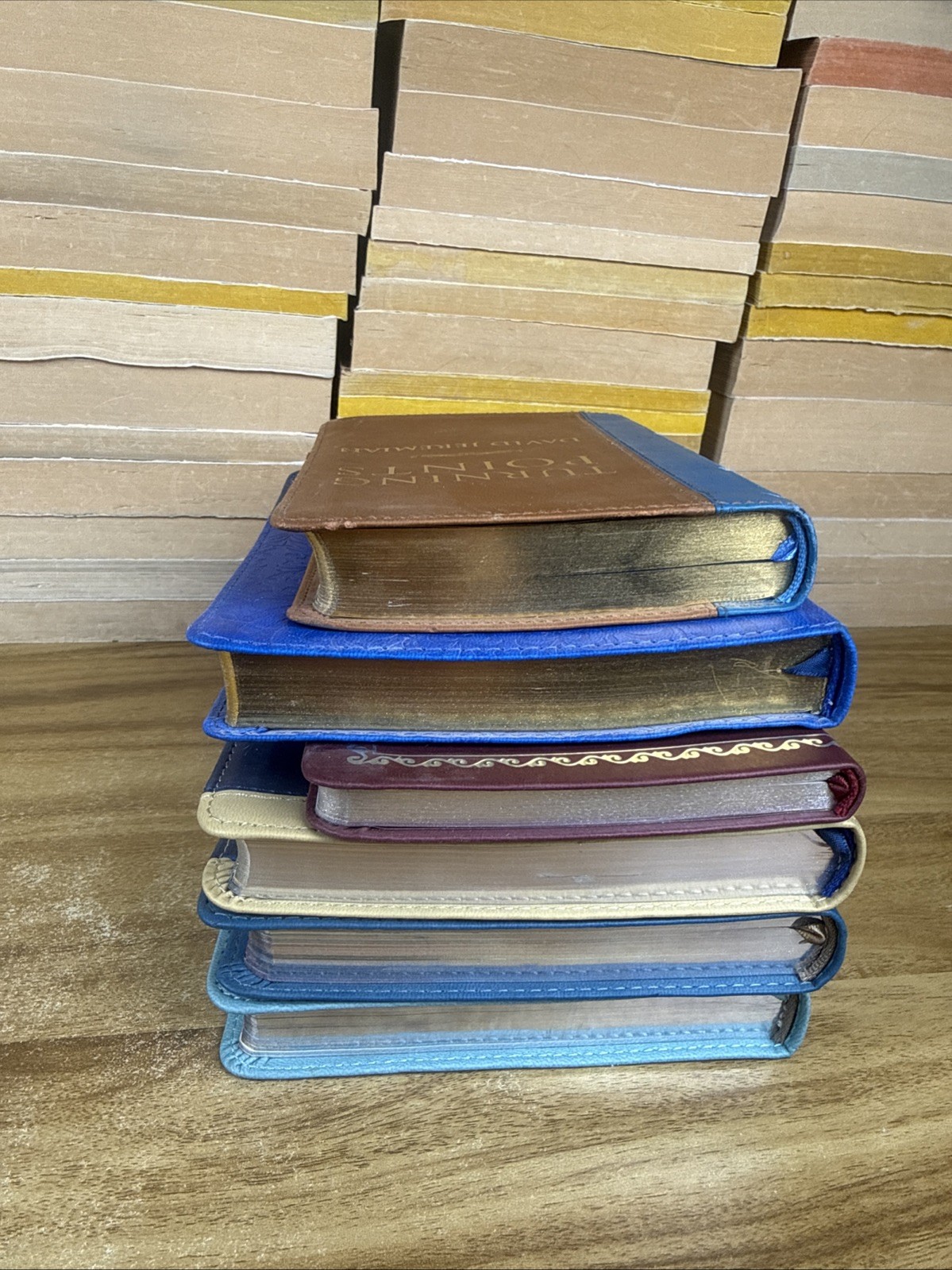 Lot of 5 David Jeremiah Leather Devotional Books Christian Set Leather READ