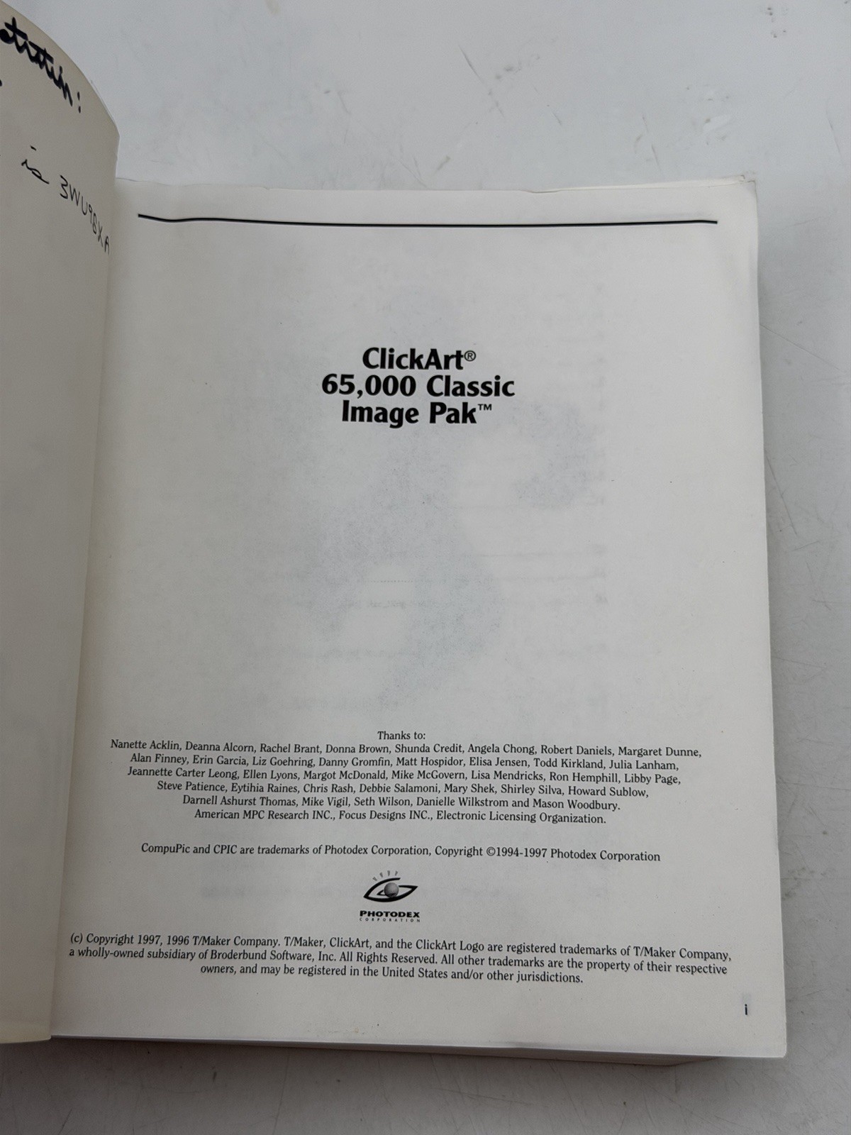 Click Art 65 000 Users Guide and Visual Catalogue Paperback Book 1997 W/CD’S