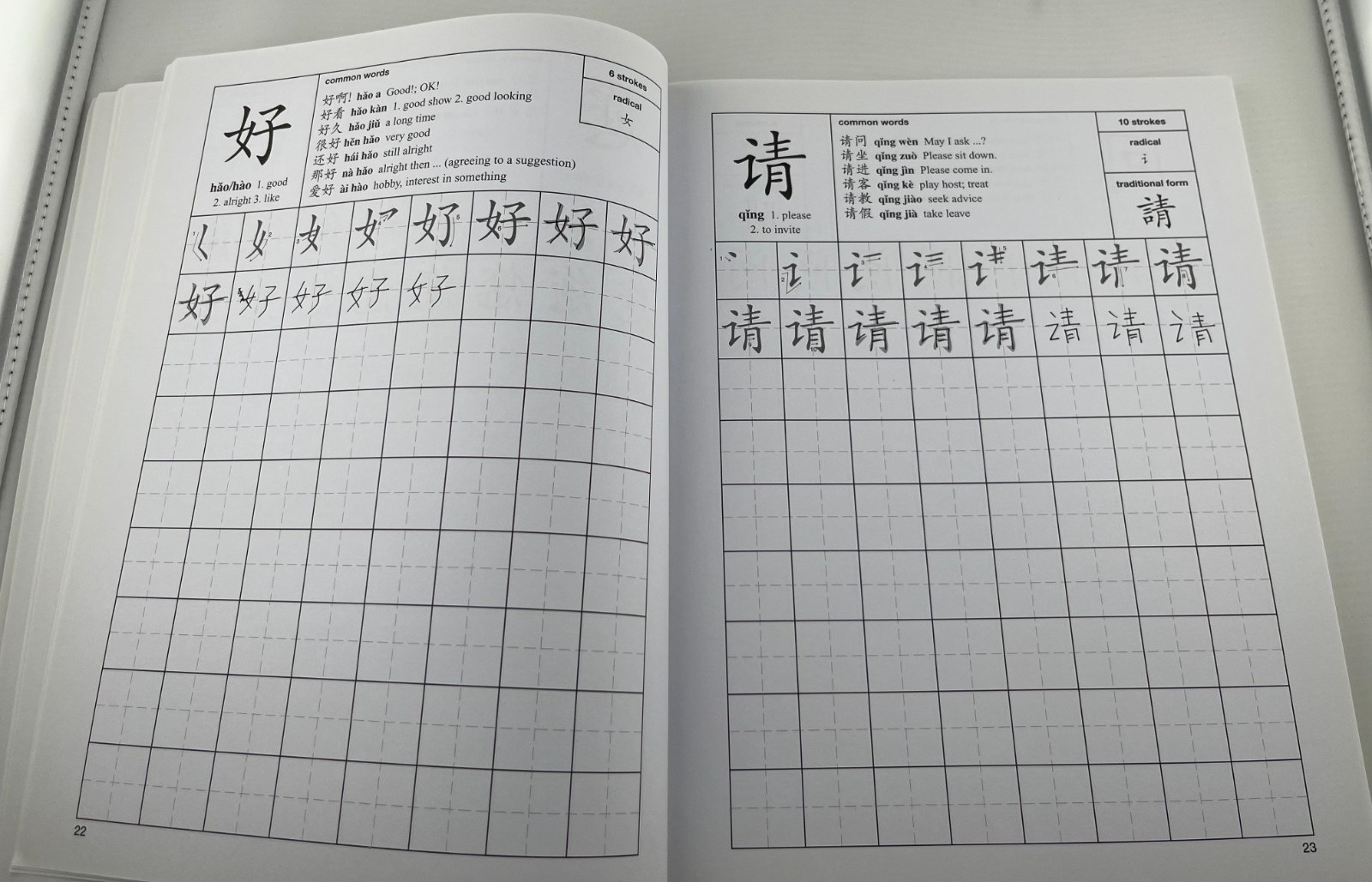 The First 100 Chinese Characters: Simplified Character Edition – Some writing