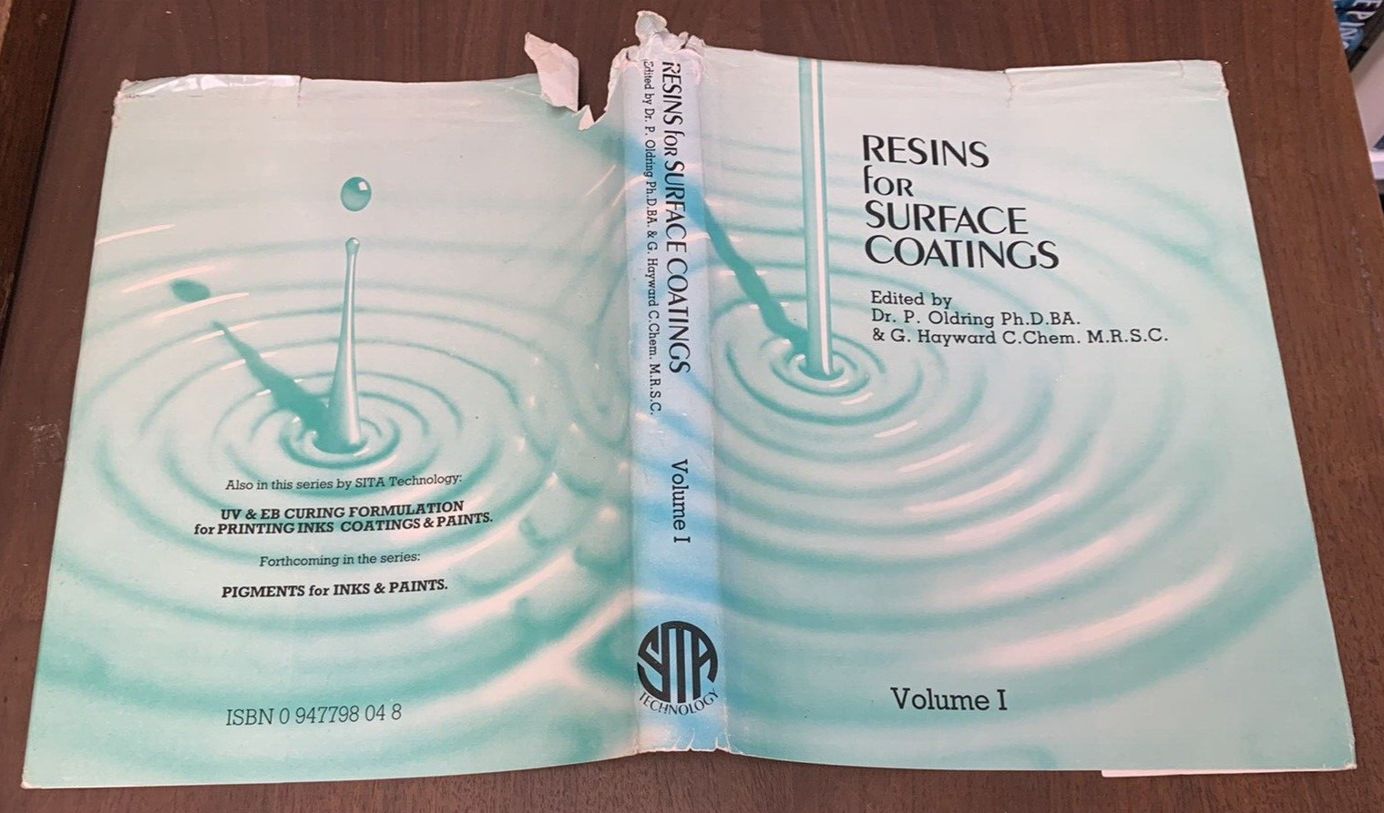Resins for Surface Coatings Volume 1 2nd Ed PKT Oldring Editor 1987 HC/DJ SITA