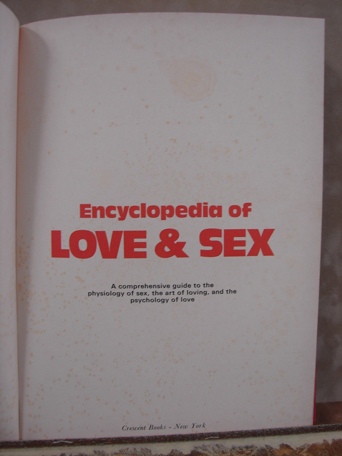 1972 vintage Encyclopedia of Love & Sex, Red Hardcover H267