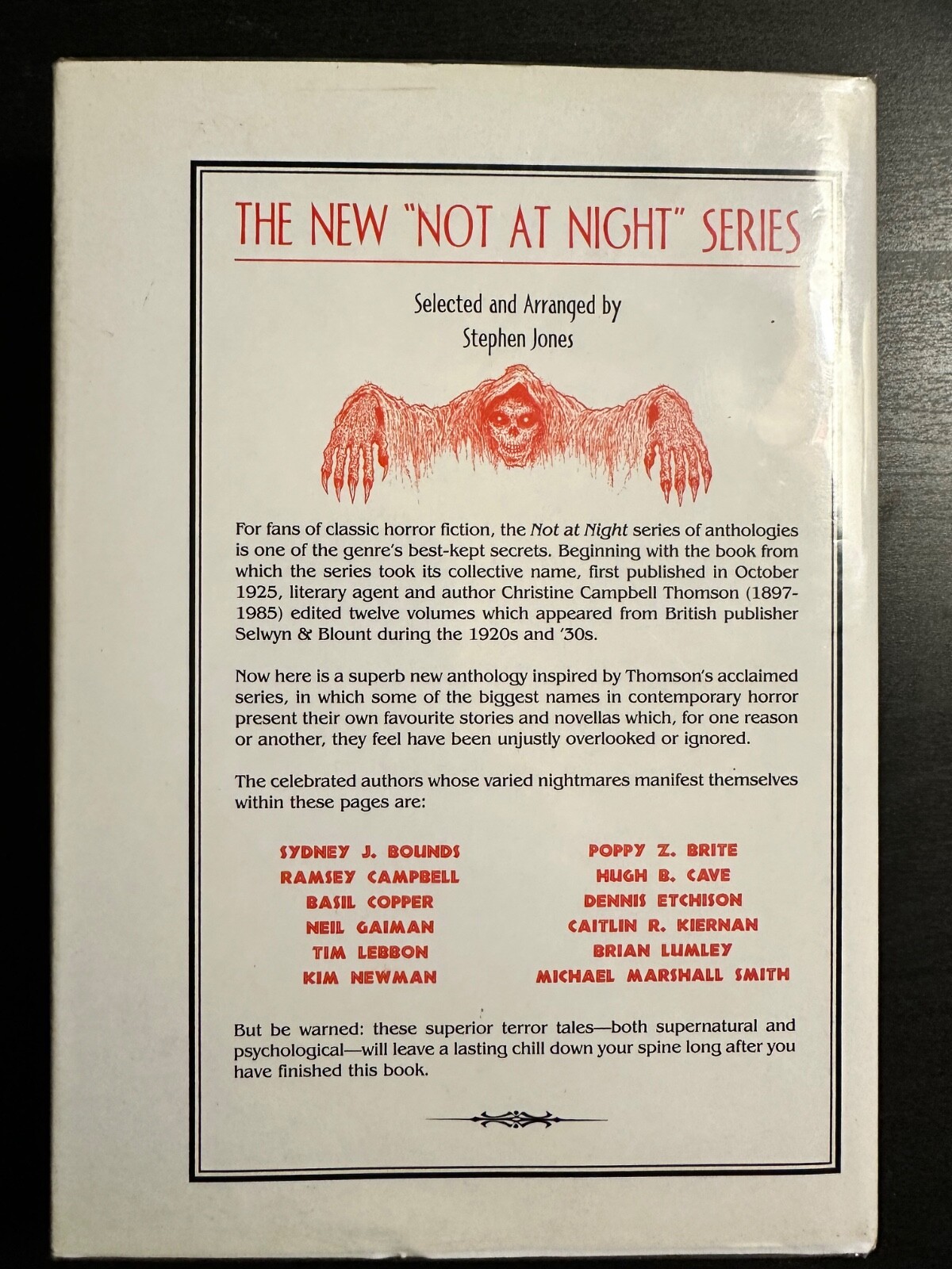 2002 KEEP OUT THE NIGHT – STEPHEN JONES / SIGNED LTD #129/500 HC W/ DJ HORROR