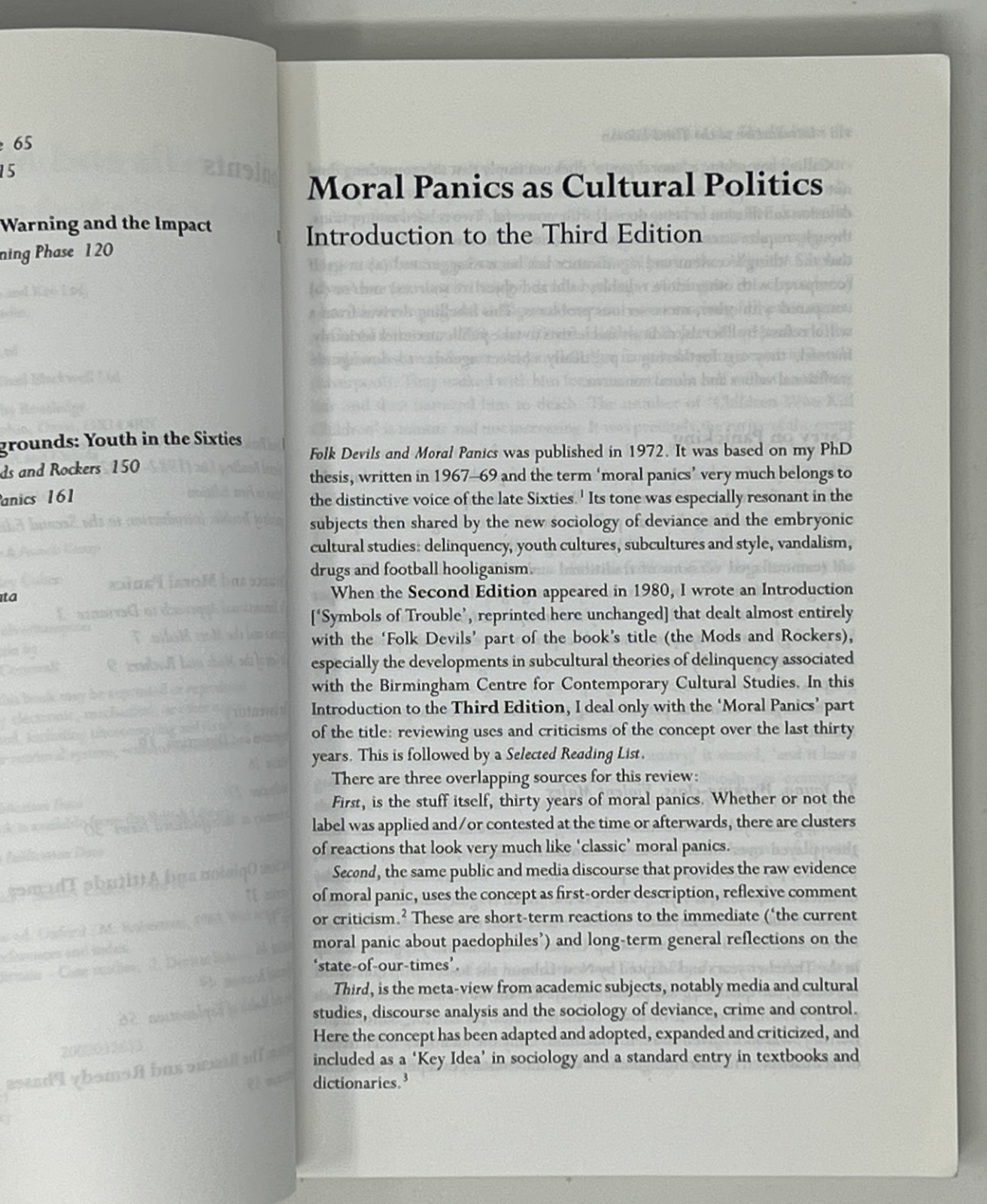 Folk Devils and Moral Panics: 3rd Ed. by Stanley Cohen – 2002 PB Pub. Routledge