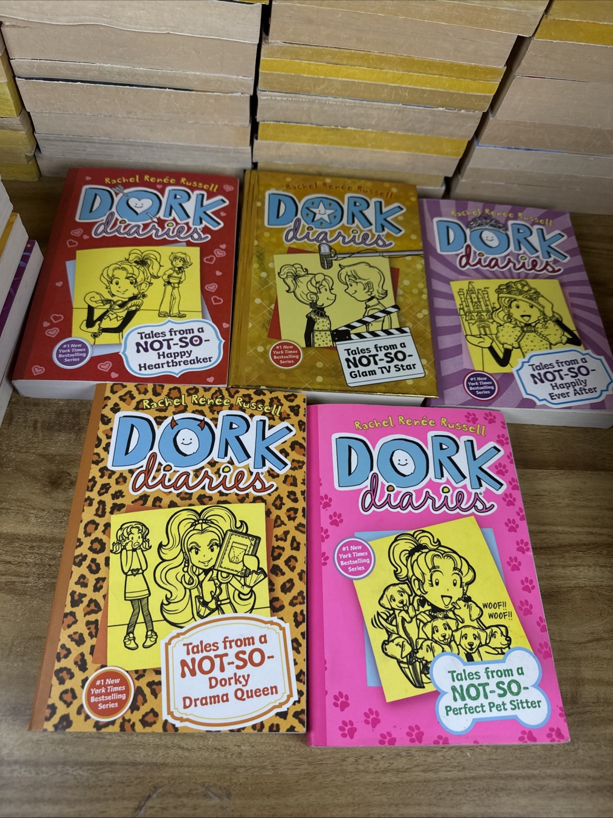Lot of 10 DORK DIARIES By Rachel Renee Russell Paperback Books 1-10 Number 7 HC