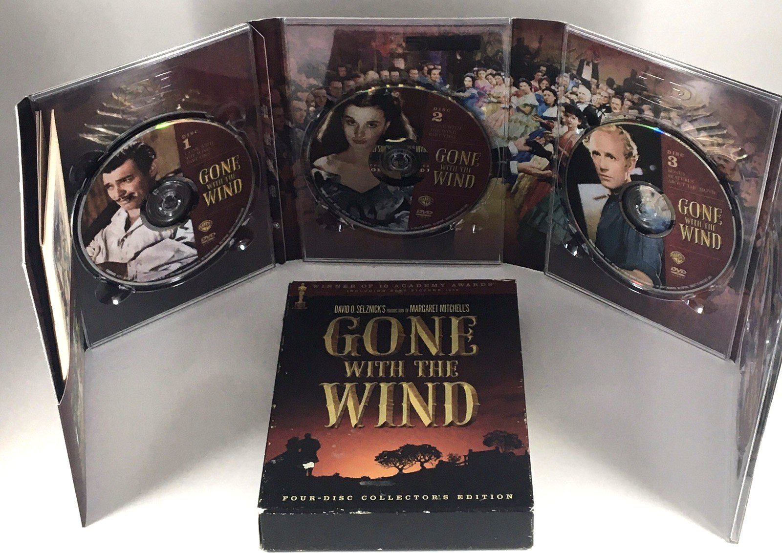 Gone with the Wind Media 3pc Lot: DVD 4-Disc Set, PB Screenplay, HC/DJ Book Club