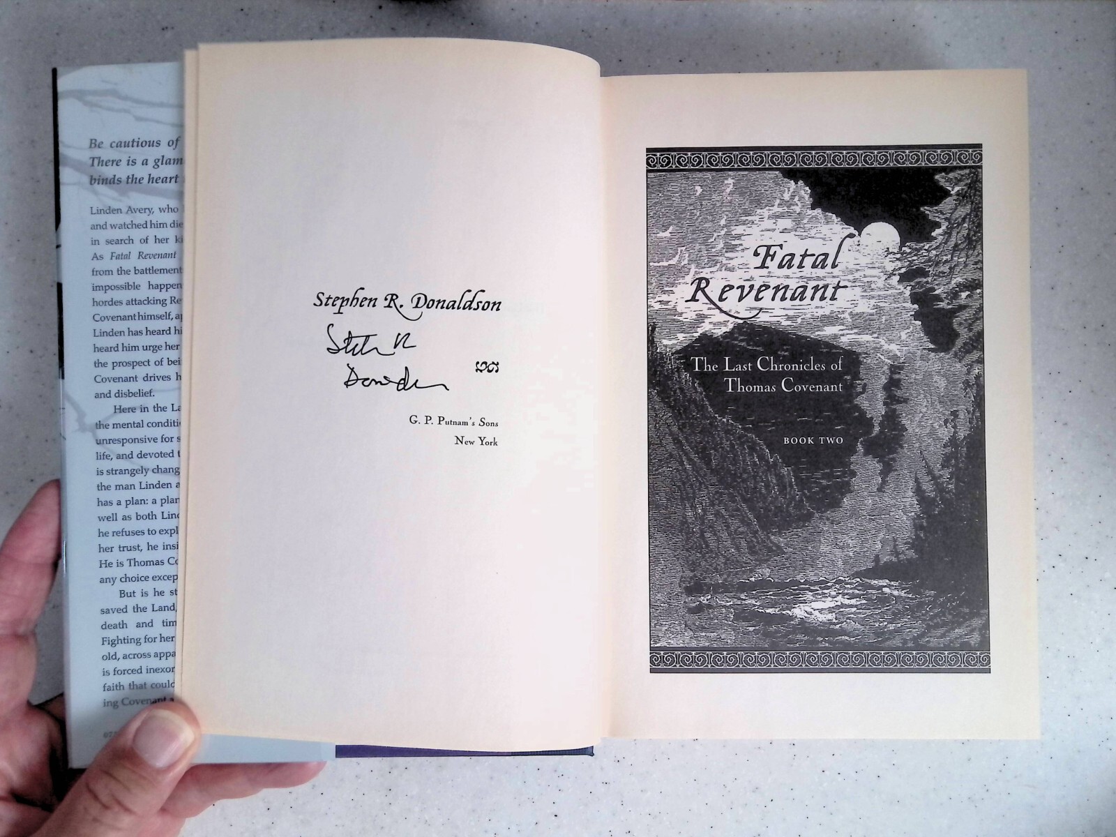 Fatal Revenant by Stephen R. Donaldson, Signed, Remaindered, 1st Edition, HC/DJ