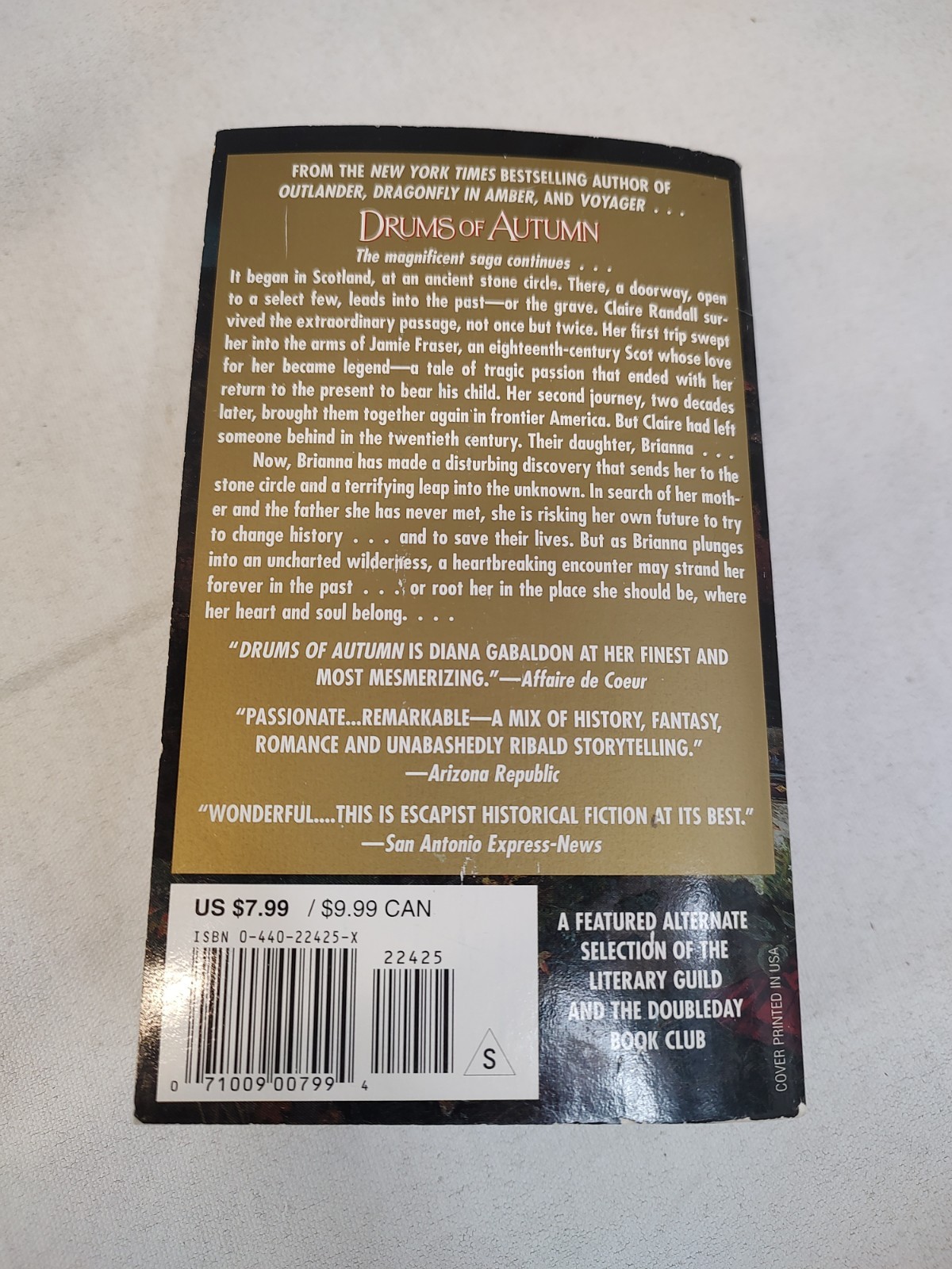 Drums of Autumn by Diana Gabaldon 1997 First Printing Paperback Outlander Dell