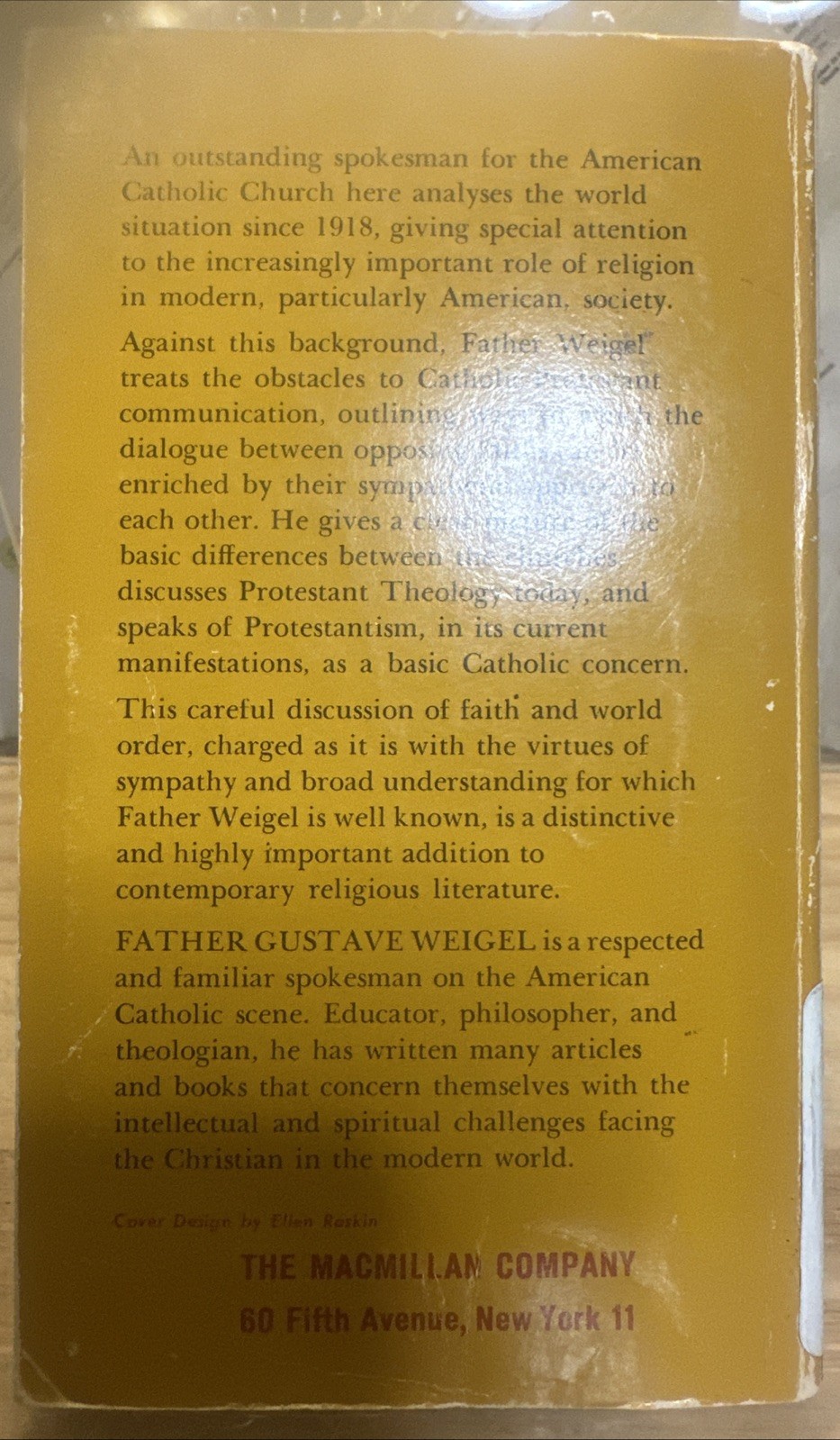 Faith and Understanding in America by Gustave Weigel, S.J. 1962 Paperback
