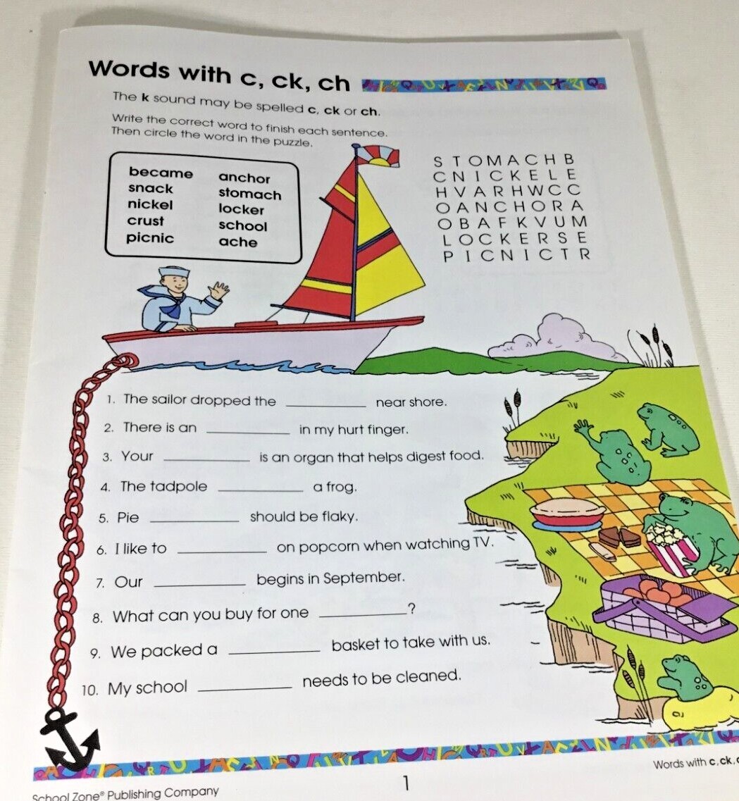 Spelling Puzzles and Writing Skills Books Grade 3-4 New
