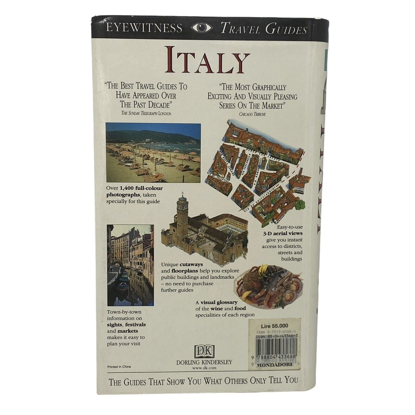 ITALY: DK Eyewitness Travel Guides Revised 1999 Maps Photos 672 Pages