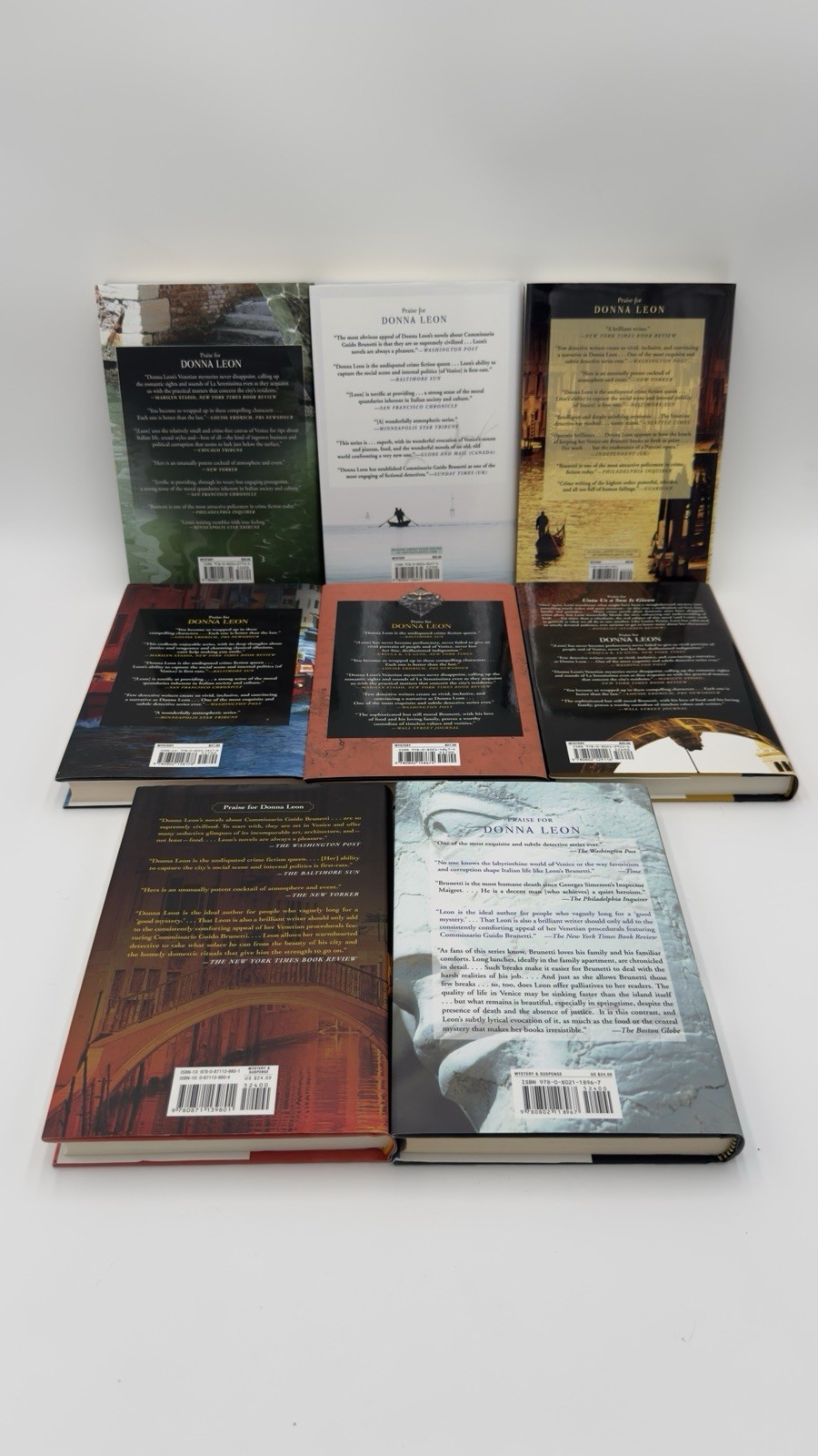 Donna Leon Hardcover Book Lot: A Commissario Guido Brunetti Mystery LOT OF 16