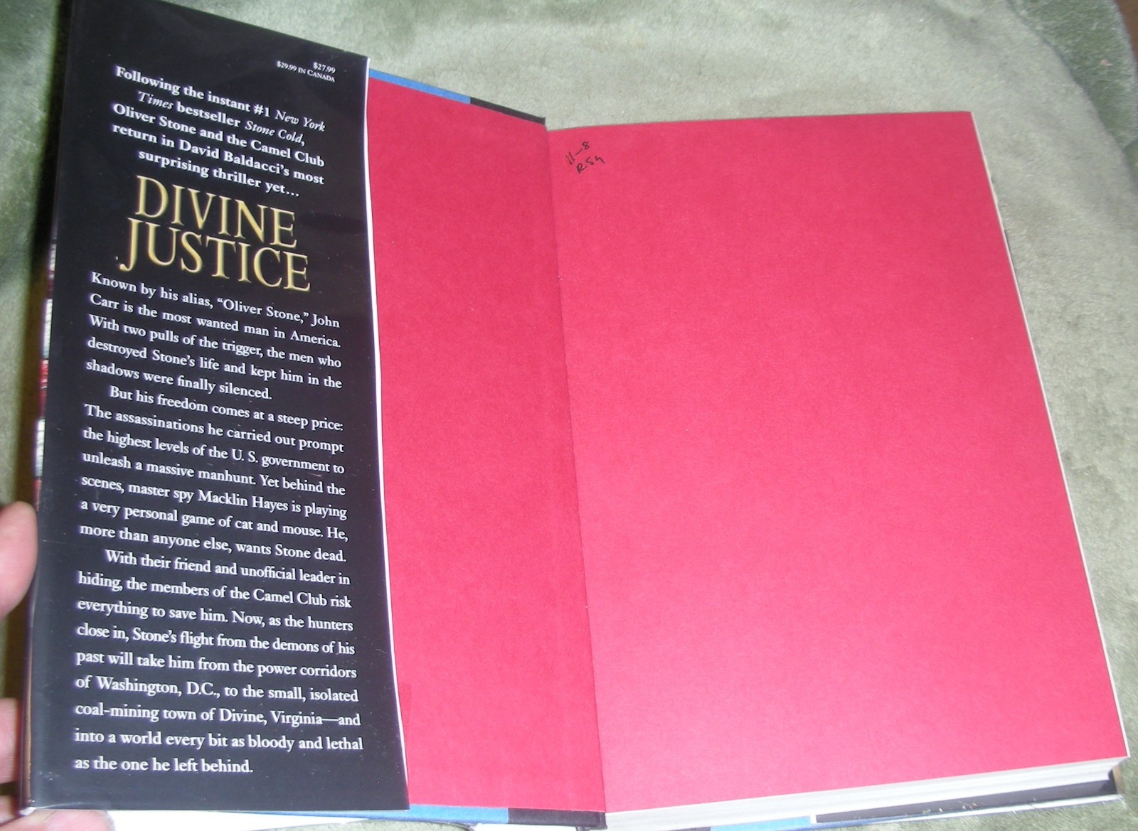 DIVINE JUSTICE by David Baldacci 2008 HC/DJ ~ 1st Ed 1st Print + Cover