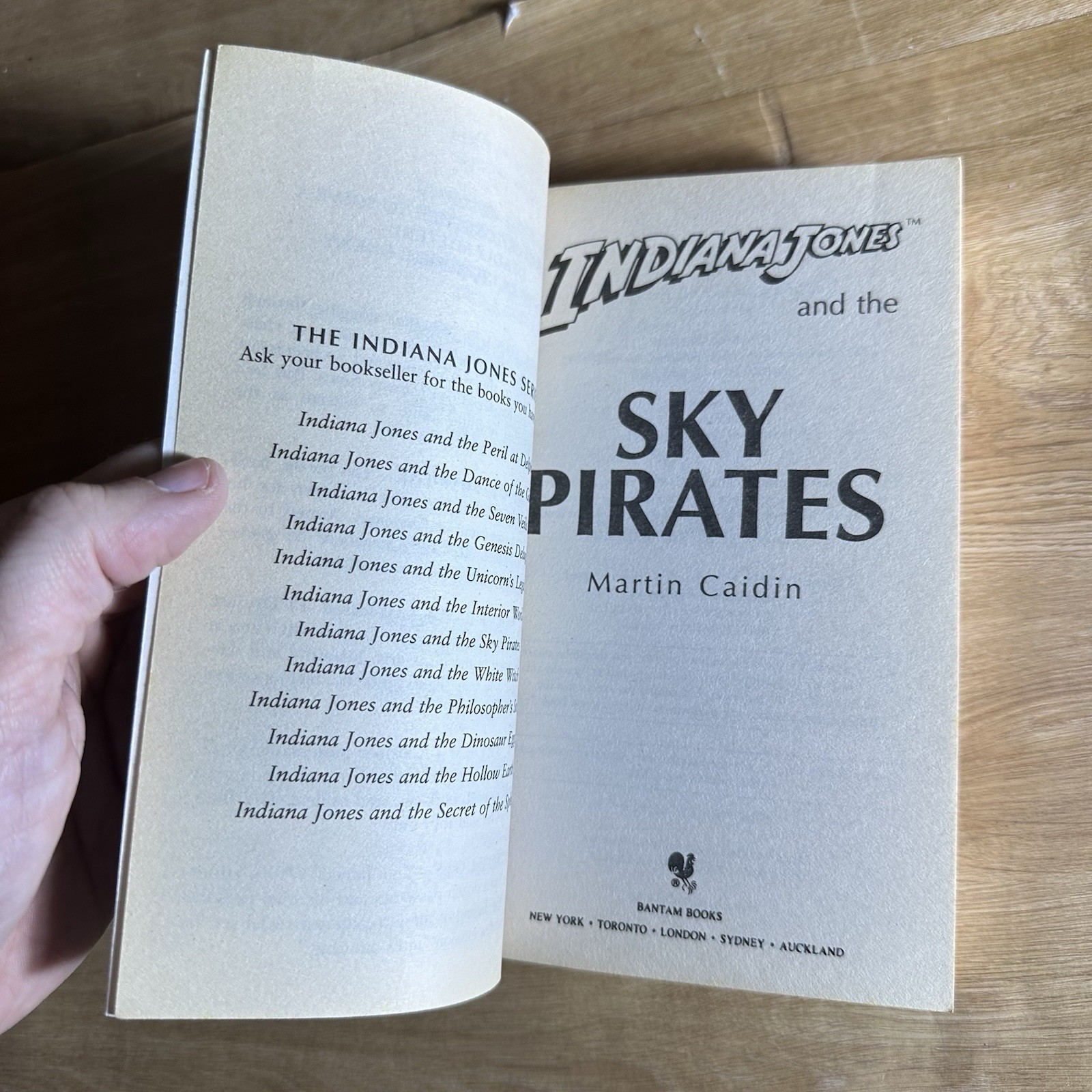 Indiana Jones and the Sky Pirates Martin Caidin Bantam Books Unread Paperback