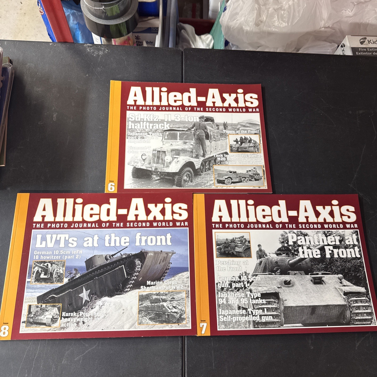 Lot Of 3 Allied Axis Photo Journal 2nd World War PB Issues 6 7 8