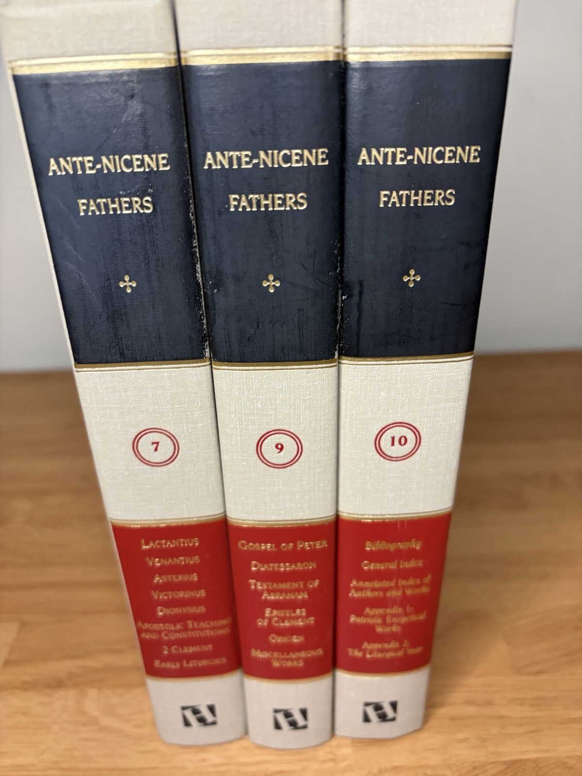 The Ante-Nicene Fathers Lot of 3 Volumes Writings 2nd Edition Vol# 7,9 and 10