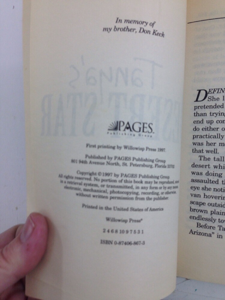 Tanya’s Desert Star – Gene Armstrong (1997, Paperback)