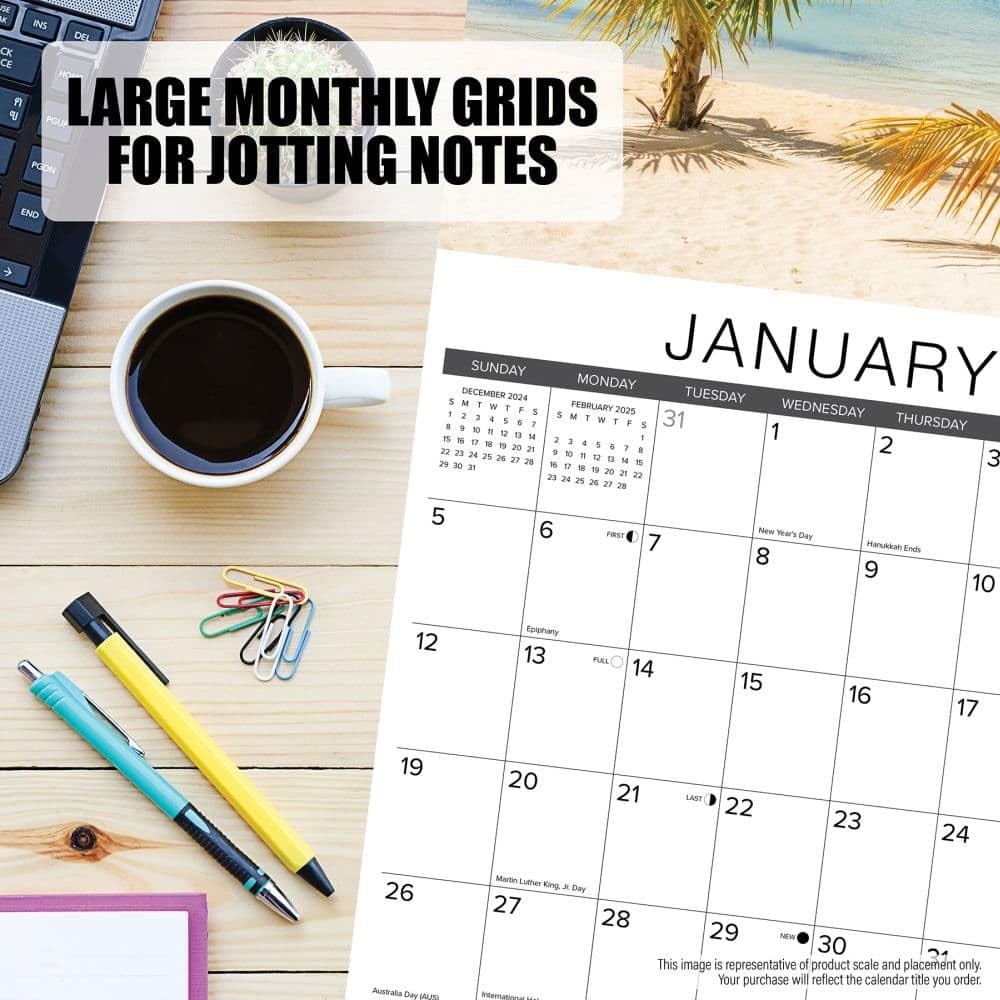 ABIS BOOK Undated Monthly Weekly Calendar Planner Organizer Events Tasks Goals