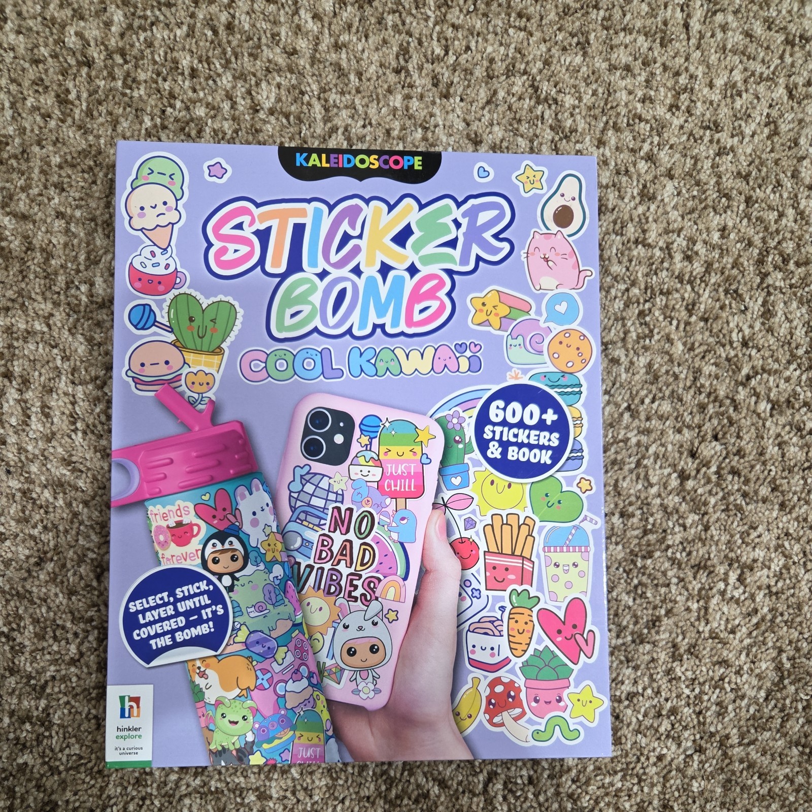 Kaliedoscope (Hinkler) Sticker Bomb “Cool Kawaii” (Hard Cover) Stickers + Book