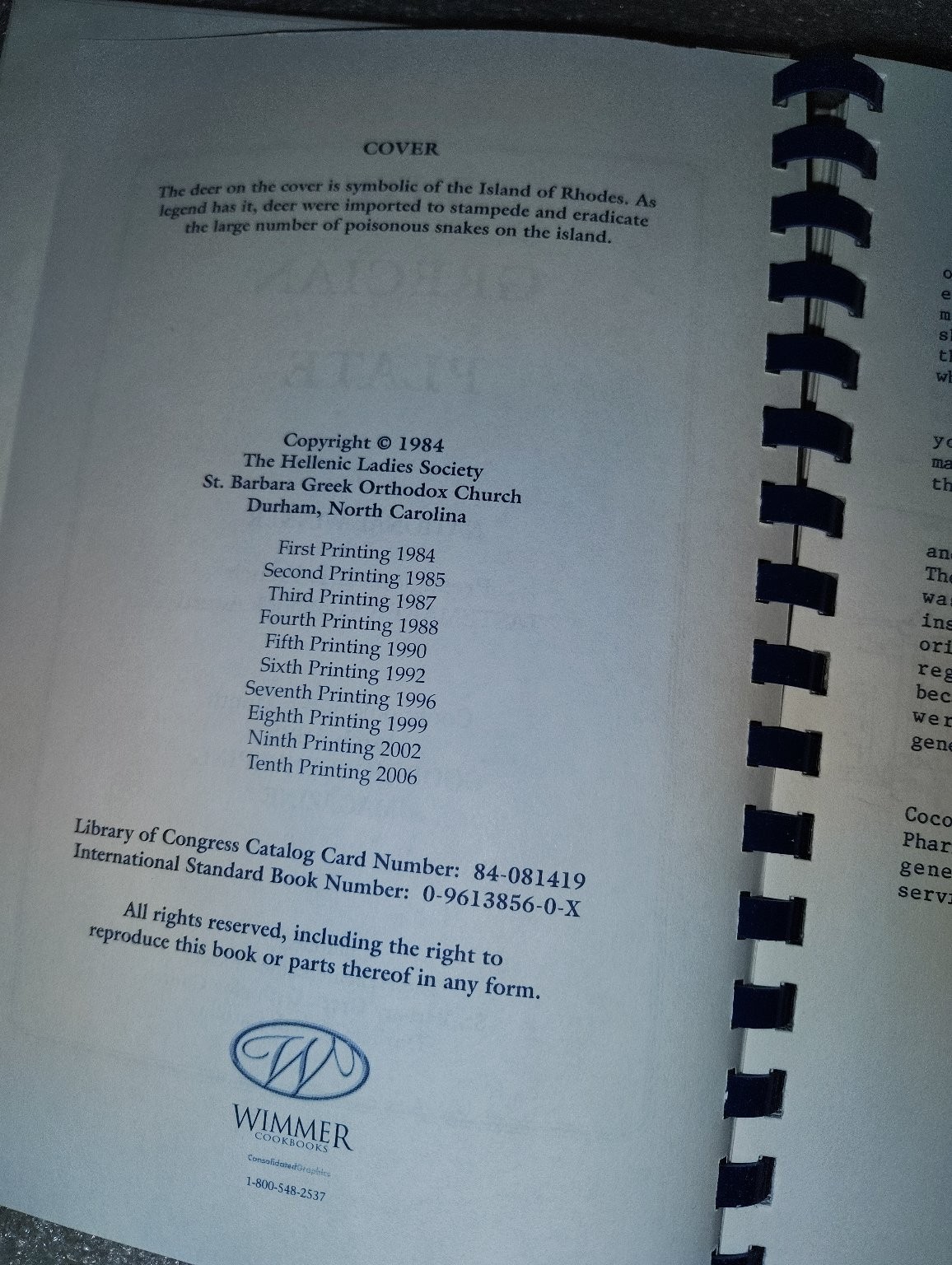 The Grecian Plate Cookbook Hellenic Ladies Society 2006 Greek Recipes Wimmer