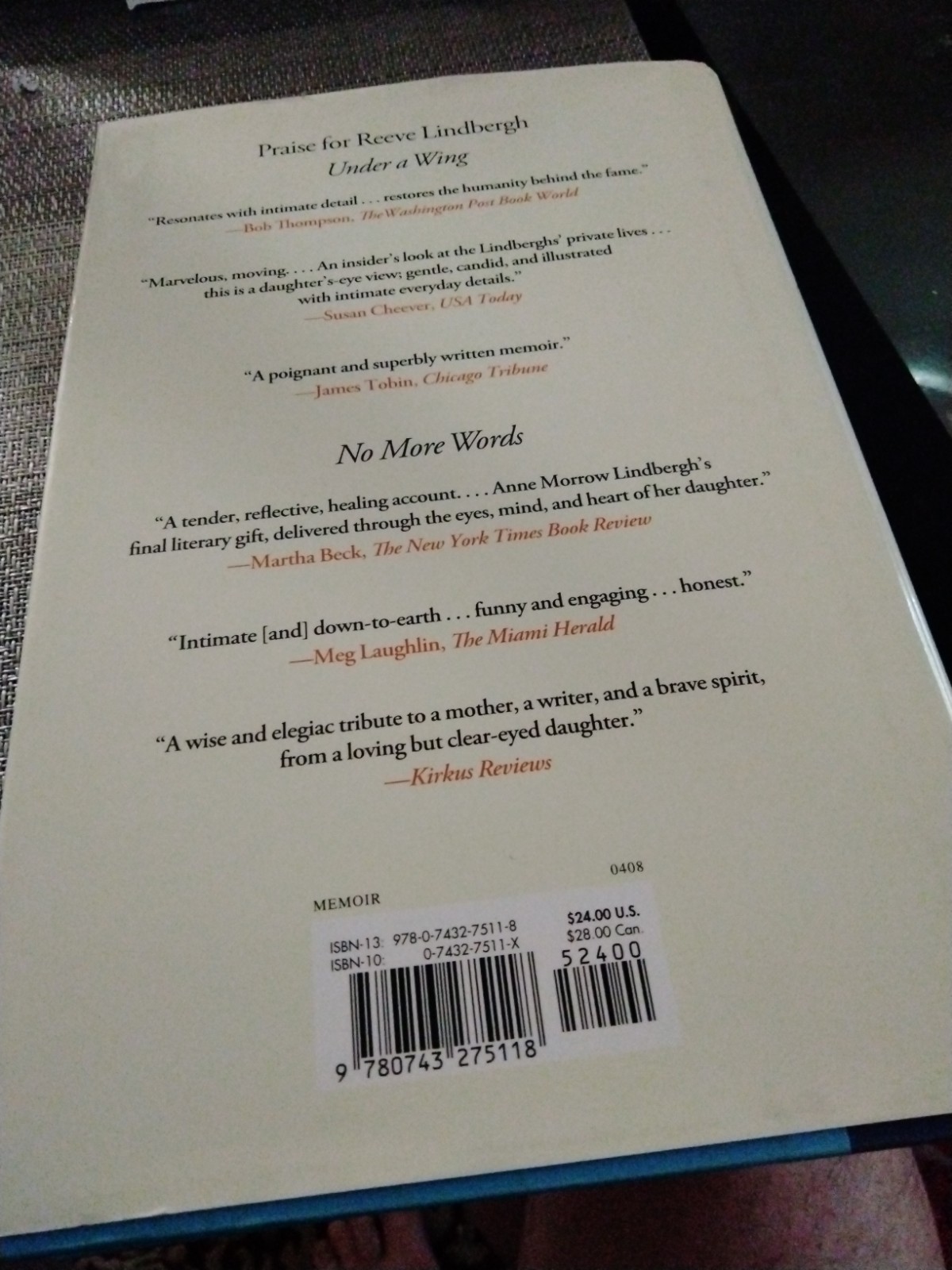 Signed By Reeve Lindbergh -Forward from Here: Leaving Middle Age 1st Print, 2008