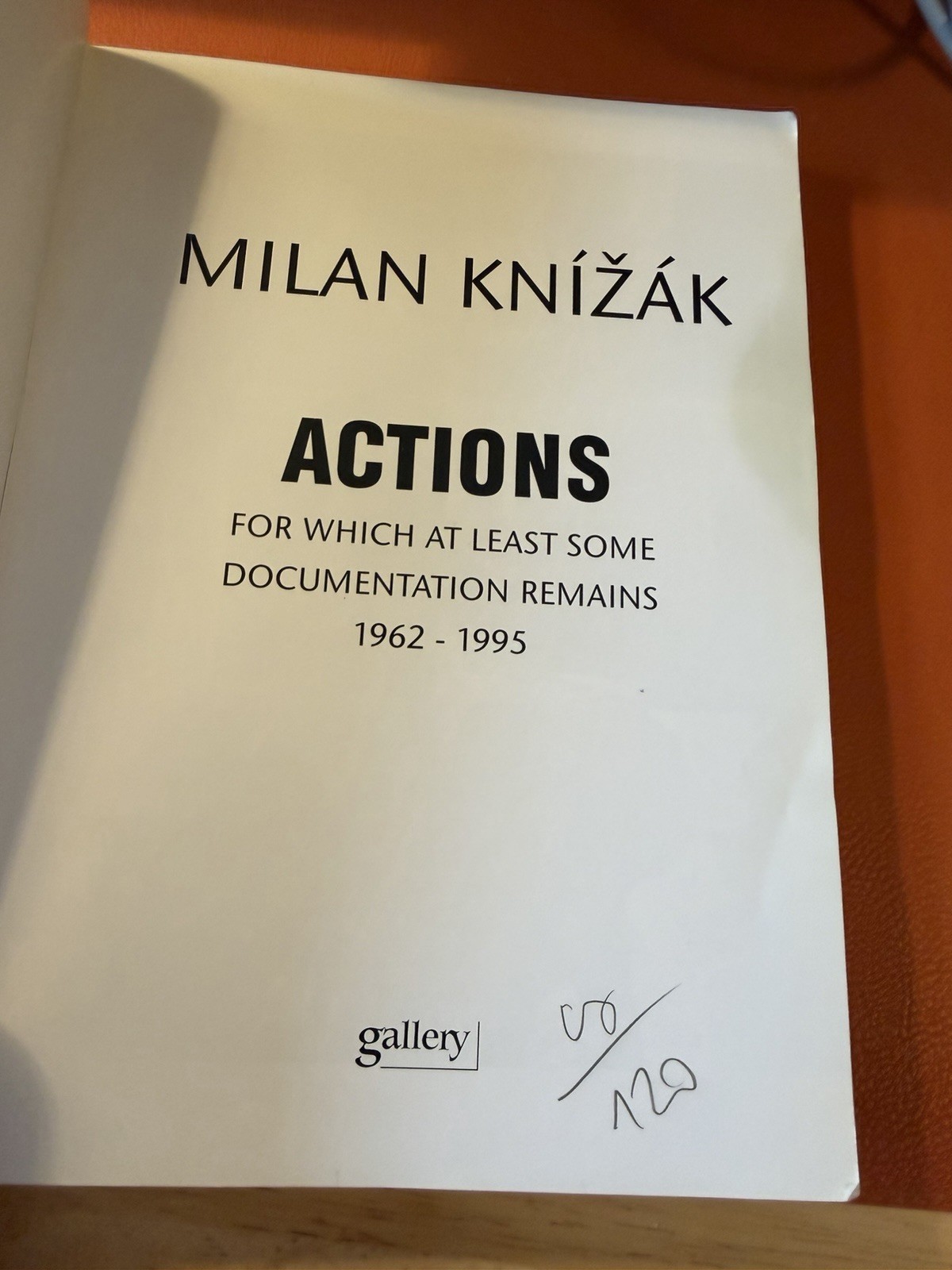 Actions by Milan Knizak – published by Gallery, Praha Czech art
