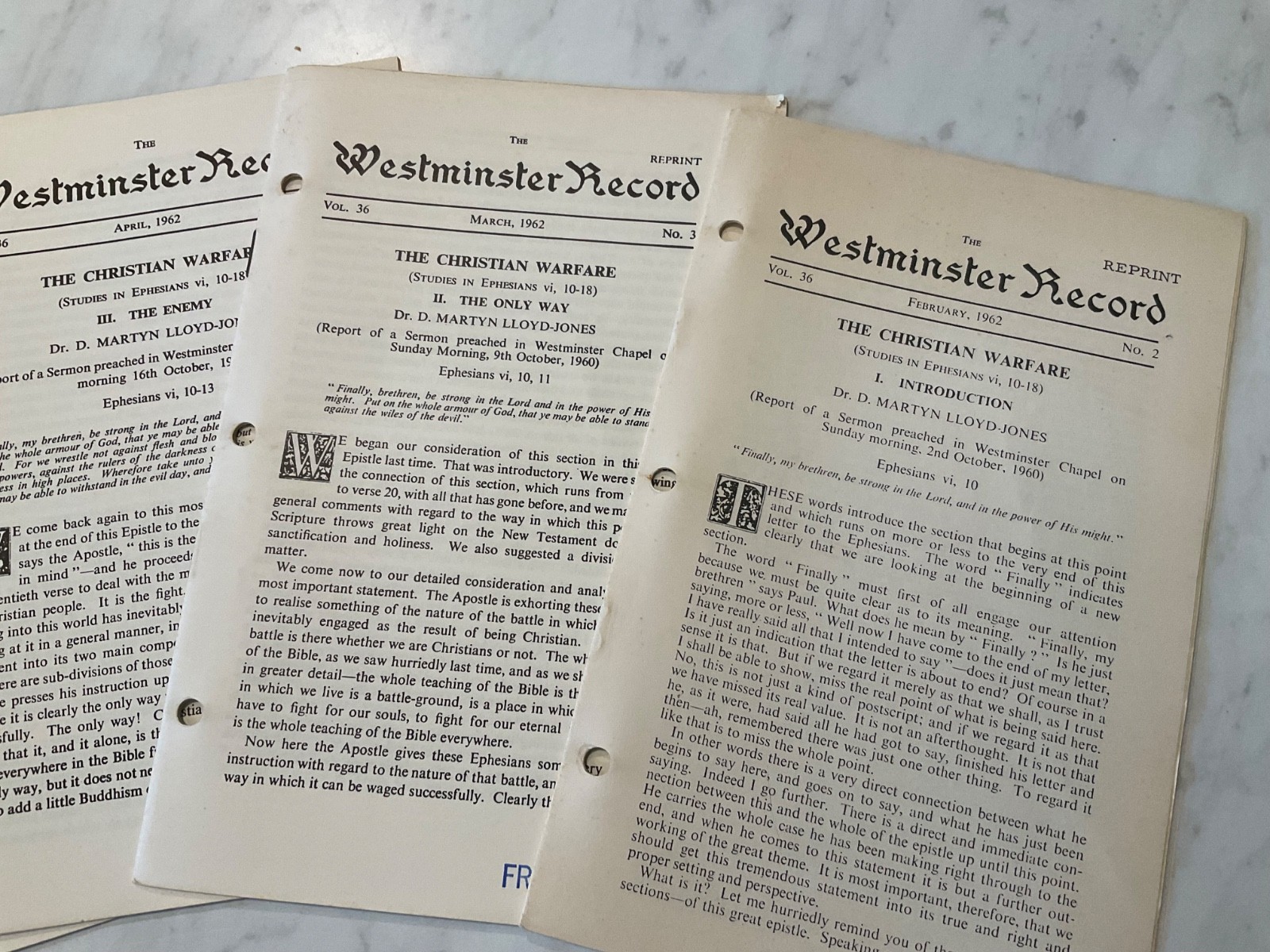 4 Westminster Record Ephesians Ch 6 Martyn Lloyd Jones 1962 The Enemy Described