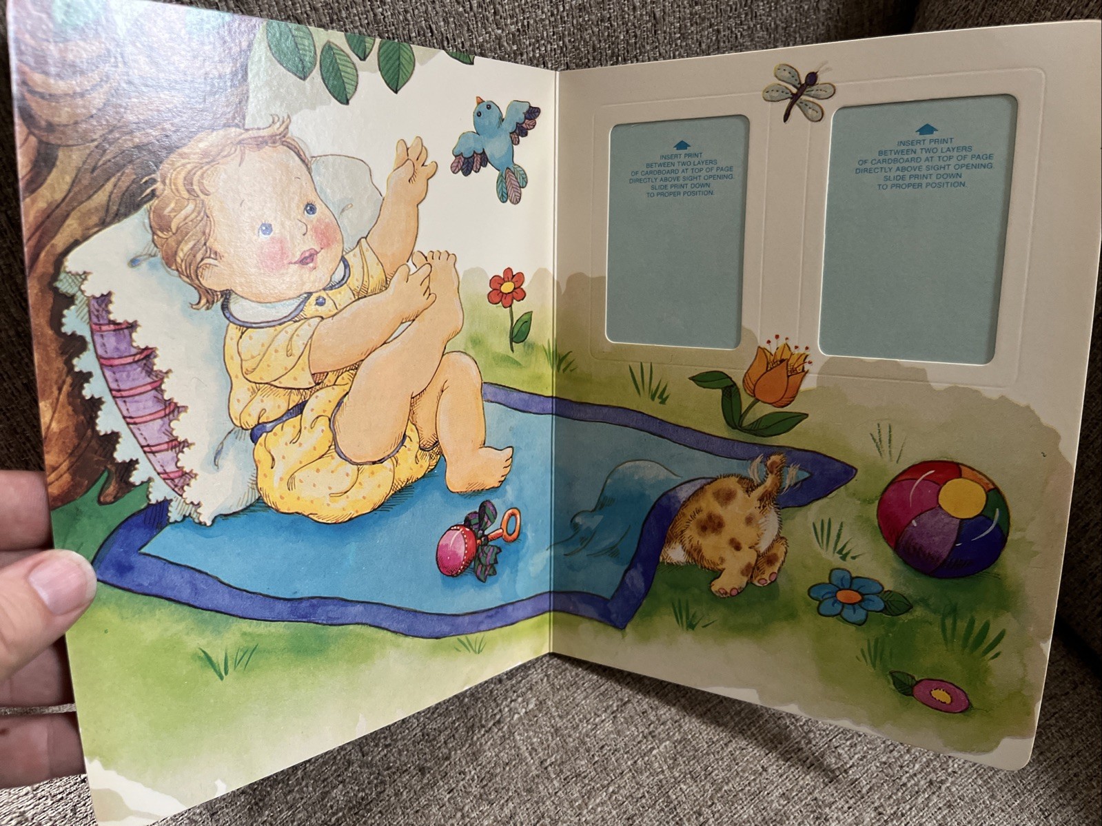 Vintage Growing Up Photo Book Illustrated Caroline Bracken 1983 Board