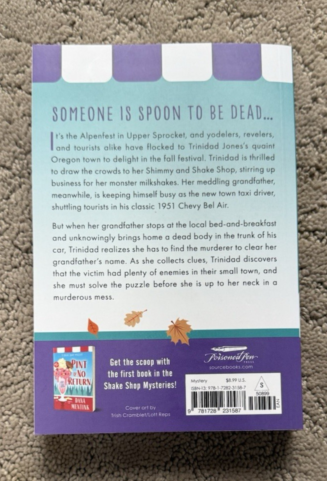 A Sprinkle in Time Shake Shop Mystery Paperback Novel by Dana Mentink New